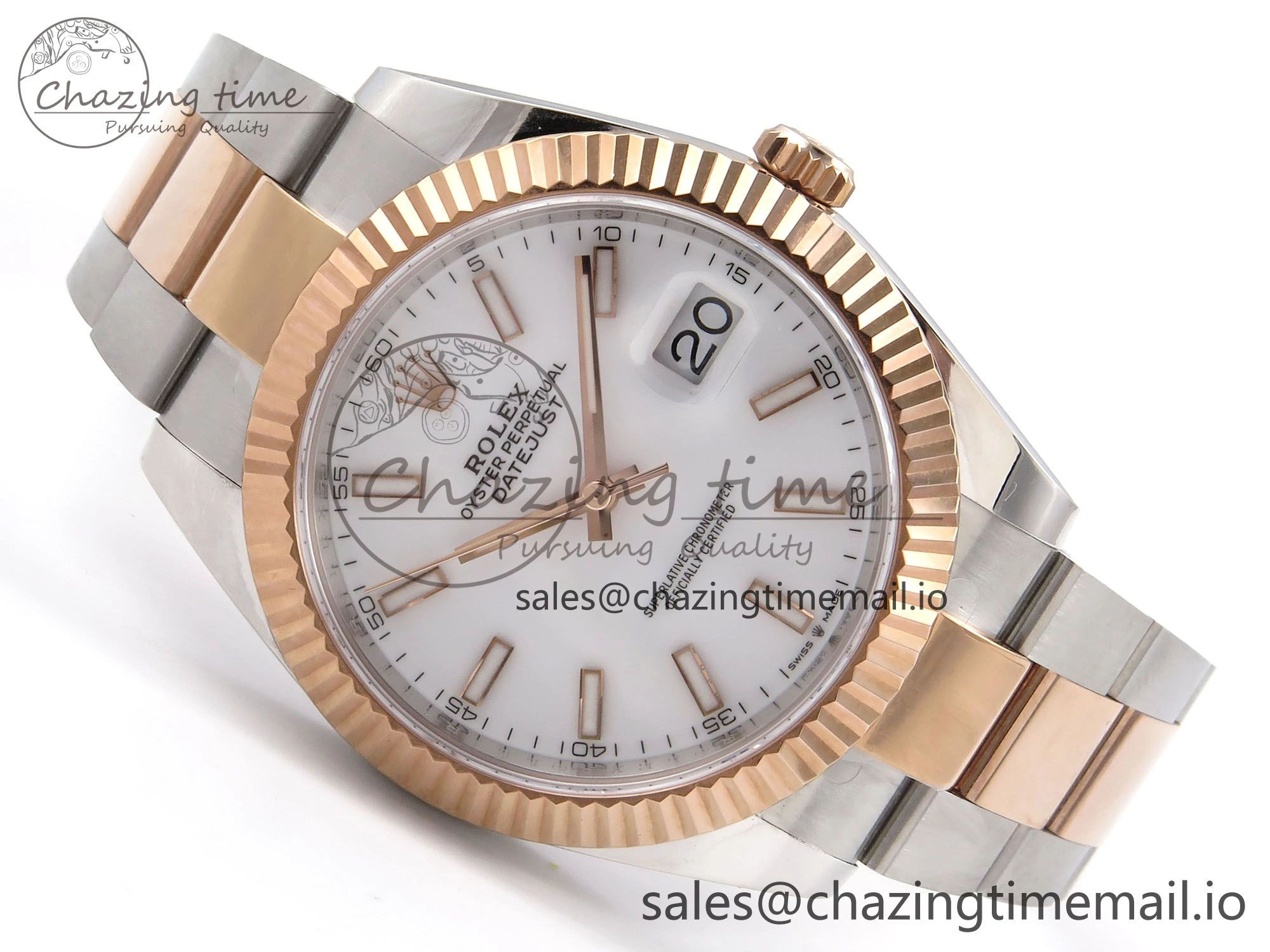 Efficient DateJust 41 126331 ARF 1:1 Best Edition 904L Steel White Dial on SS RG Oyster Bracelet SH3235（Gain Weight） 1096