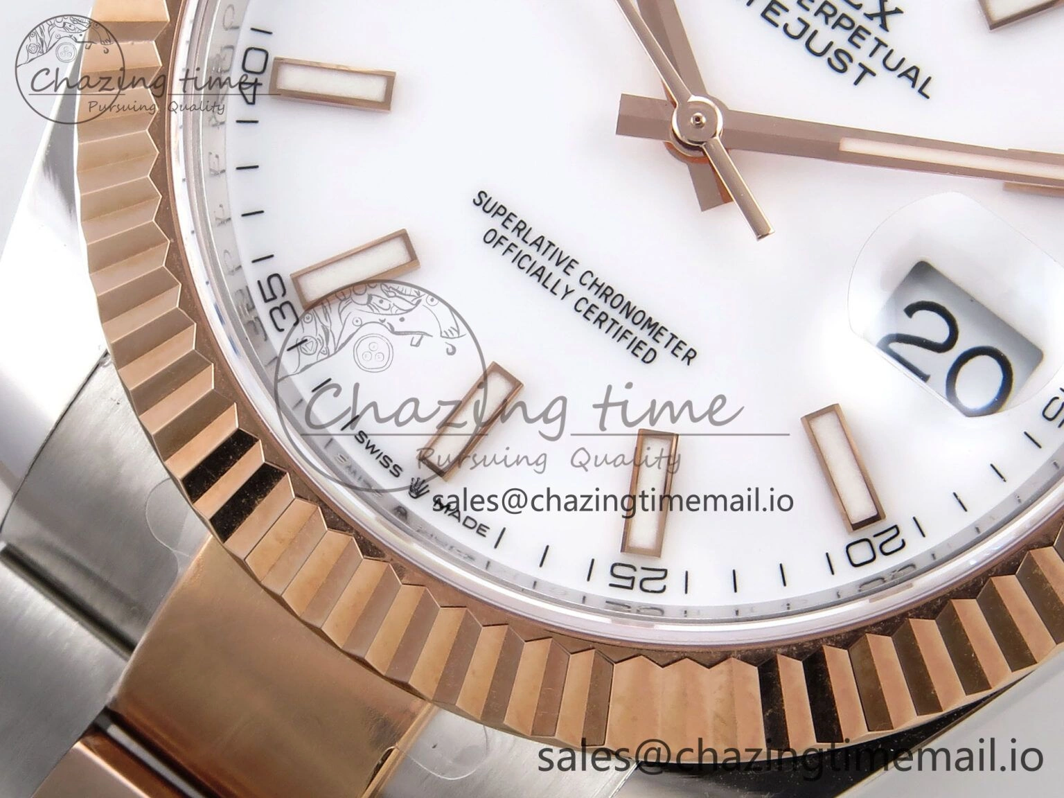 Efficient DateJust 41 126331 ARF 1:1 Best Edition 904L Steel White Dial on SS RG Oyster Bracelet SH3235（Gain Weight） 1096