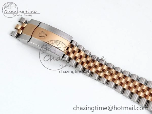DateJust 41 126331 Clean 1:1 Best Edition 904L Steel RG Diamonds Dial on SS RG Jubilee Bracelet VR OnTrend 1581