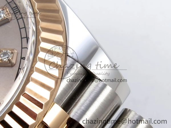 DateJust 41 126331 Clean 1:1 Best Edition 904L Steel RG Diamonds Dial on SS RG Jubilee Bracelet VR OnTrend 1581