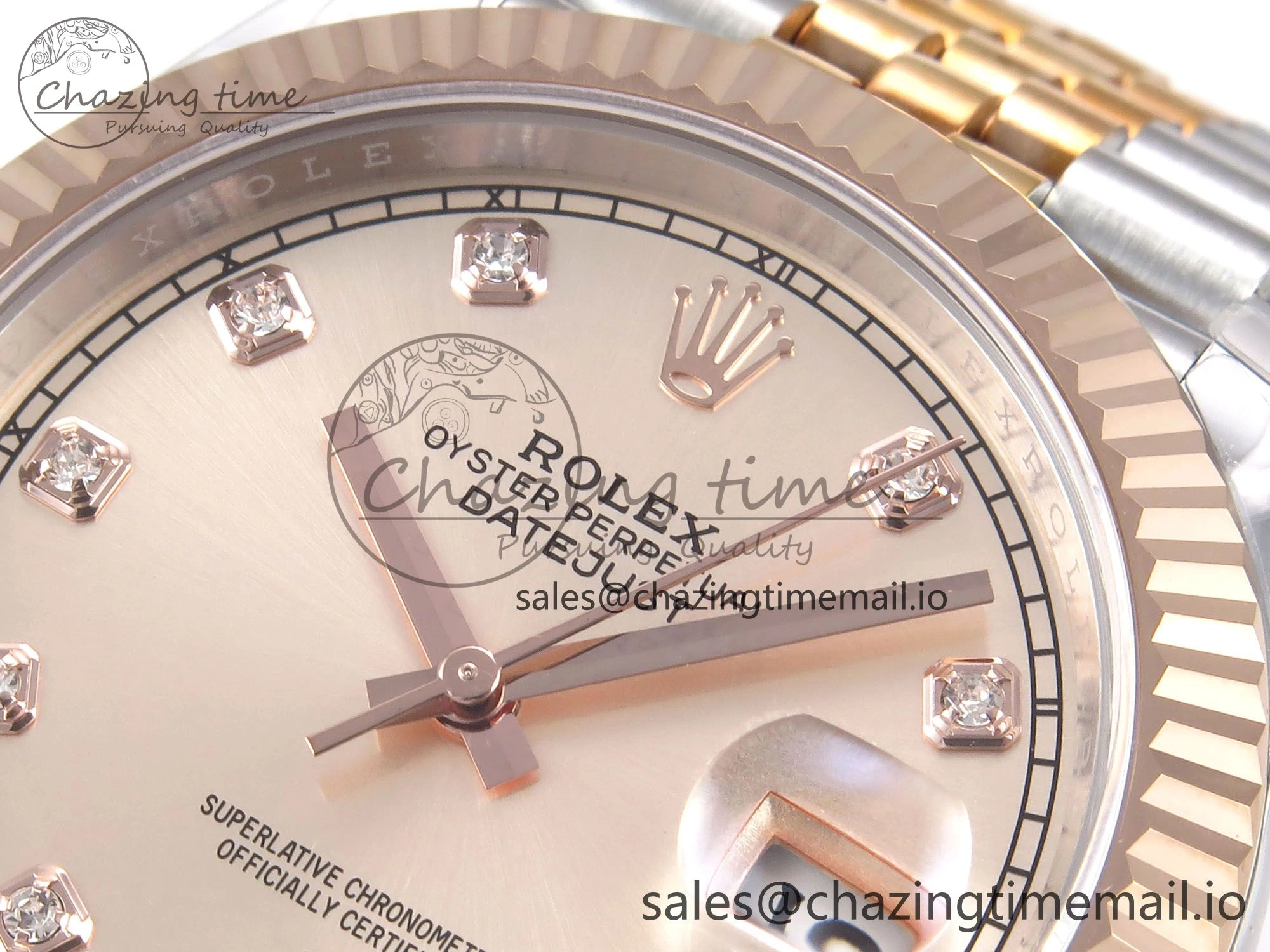 Lightweight DateJust 41 126331 EWEF Best Edition RG Diamonds Dial on SS RG Jubilee Bracelet A 999
