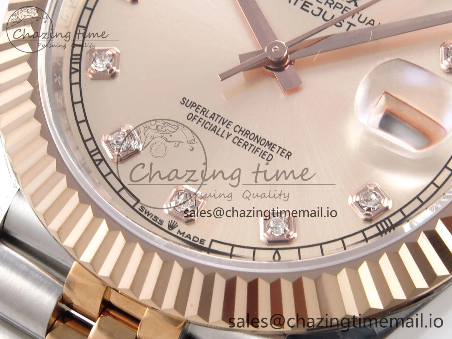 Lightweight DateJust 41 126331 EWEF Best Edition RG Diamonds Dial on SS RG Jubilee Bracelet A 999
