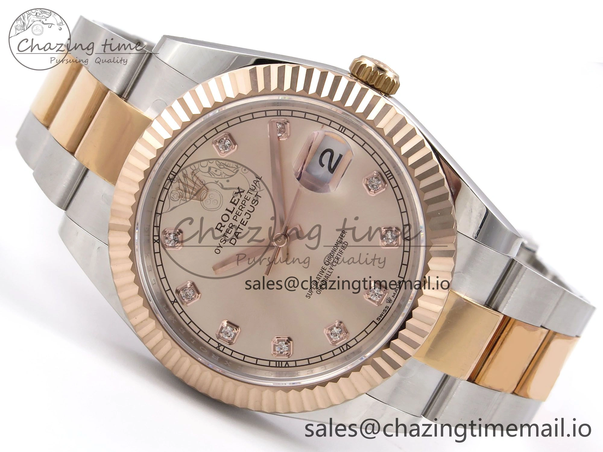 DateJust 41 126331 EWEF Best Edition RG Diamonds Dial on SS RG Oyster Bracelet A SmartChoice 978
