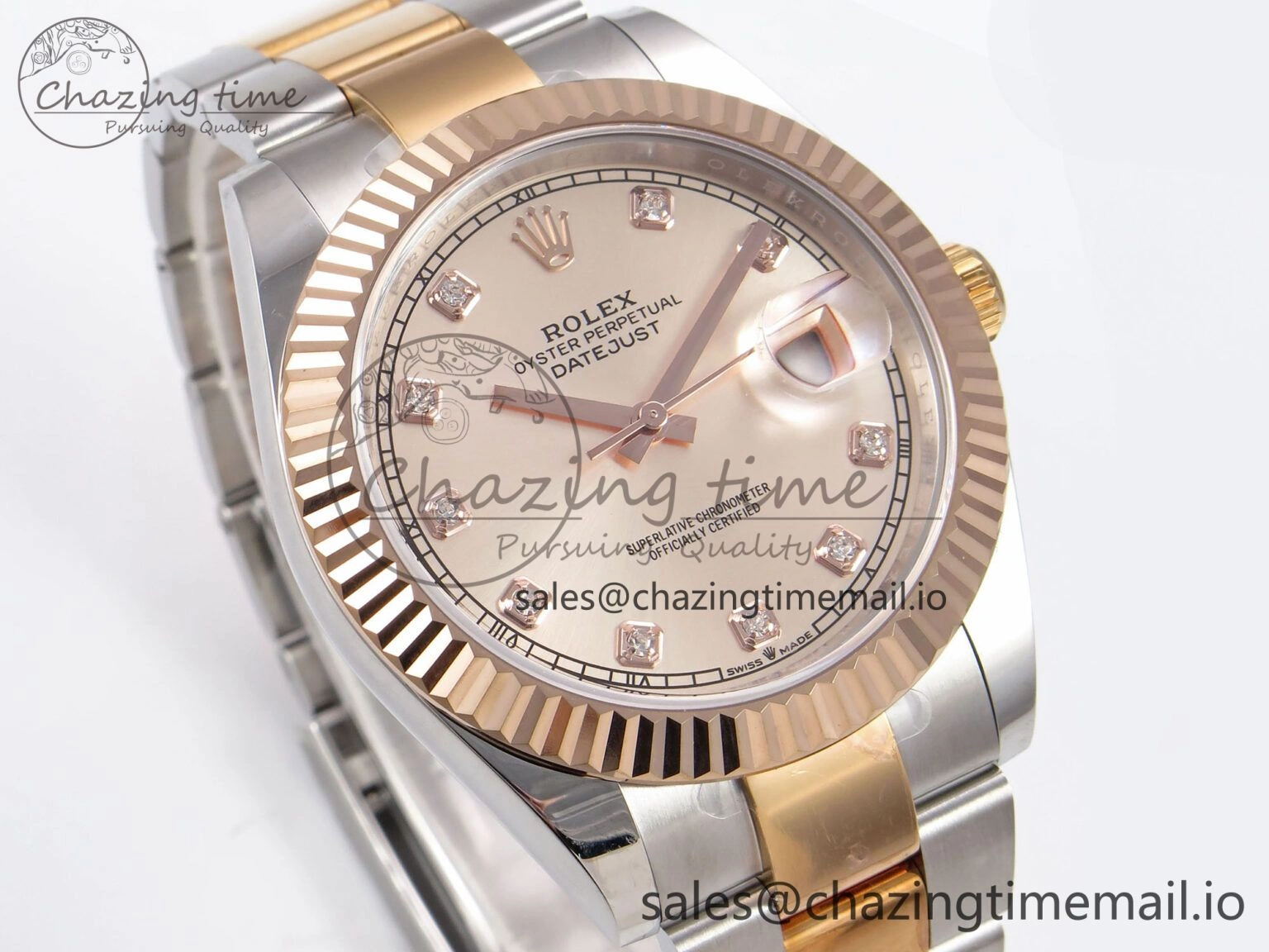 DateJust 41 126331 EWEF Best Edition RG Diamonds Dial on SS RG Oyster Bracelet A SmartChoice 978