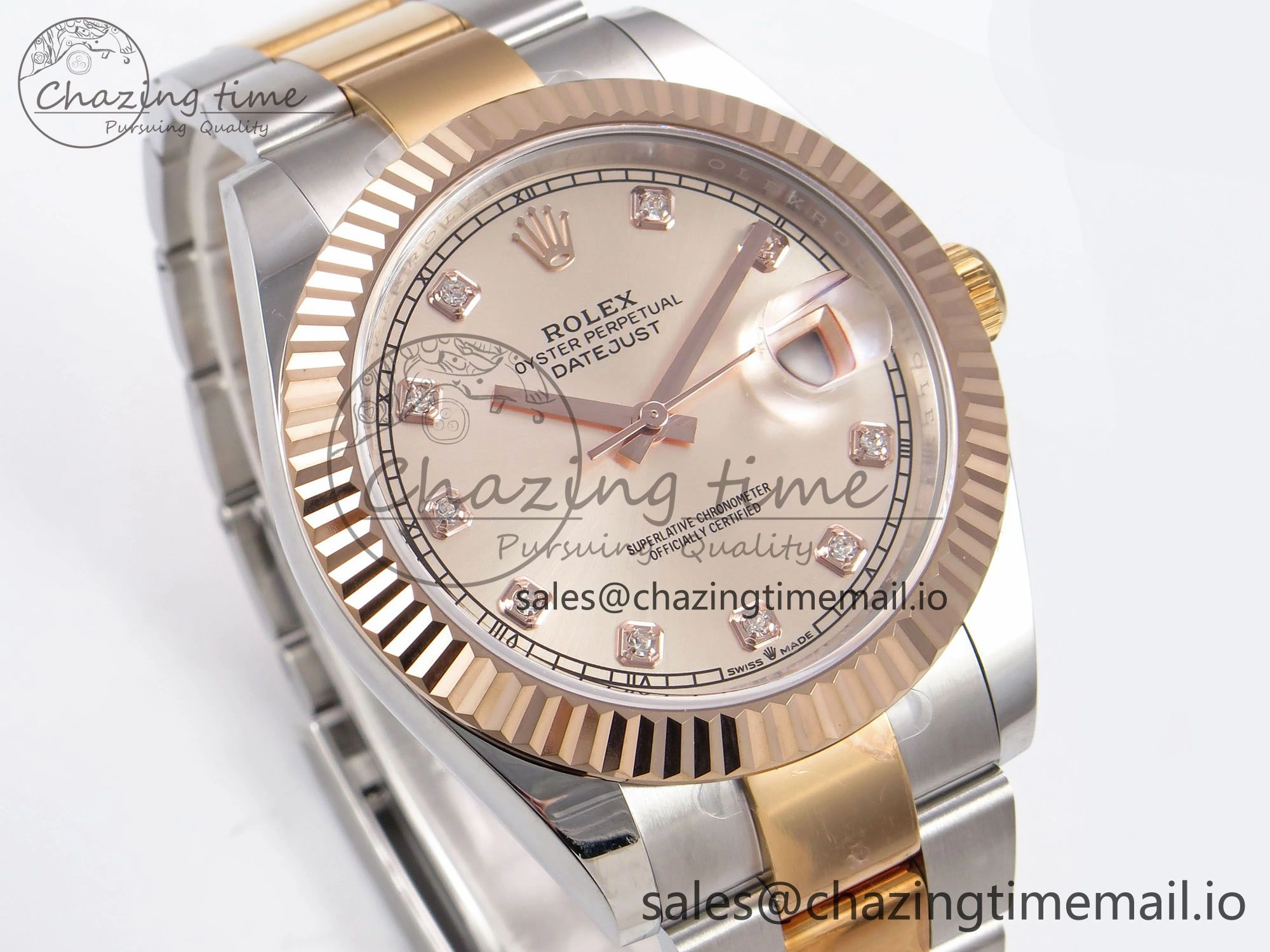 DateJust 41 126331 EWEF Best Edition RG Diamonds Dial on SS RG Oyster Bracelet A SmartChoice 978