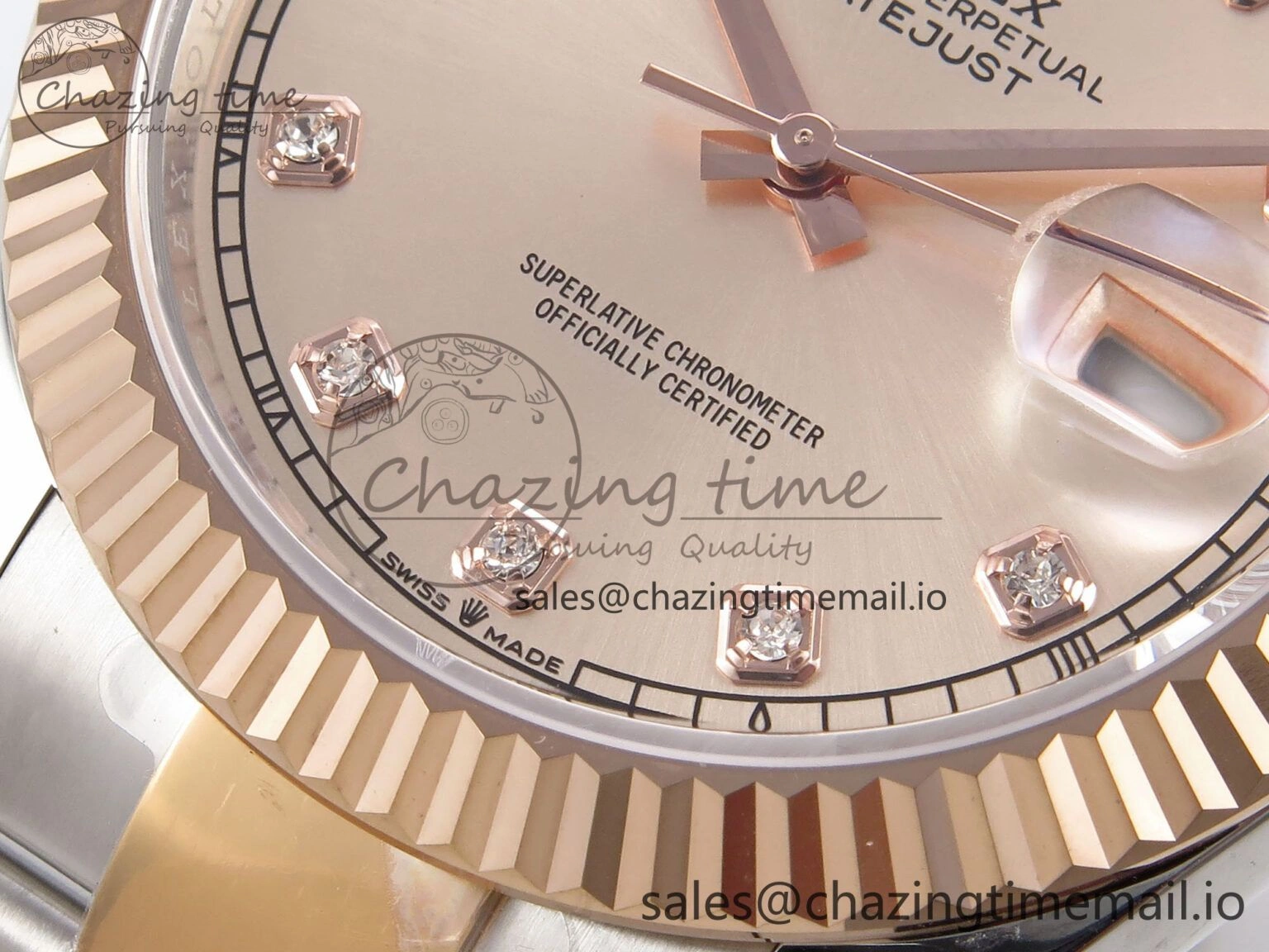 DateJust 41 126331 EWEF Best Edition RG Diamonds Dial on SS RG Oyster Bracelet A SmartChoice 978