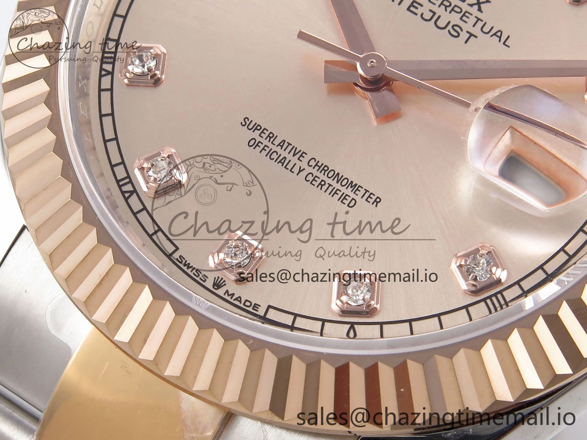 DateJust 41 126331 EWEF Best Edition RG Diamonds Dial on SS RG Oyster Bracelet A SmartChoice 978