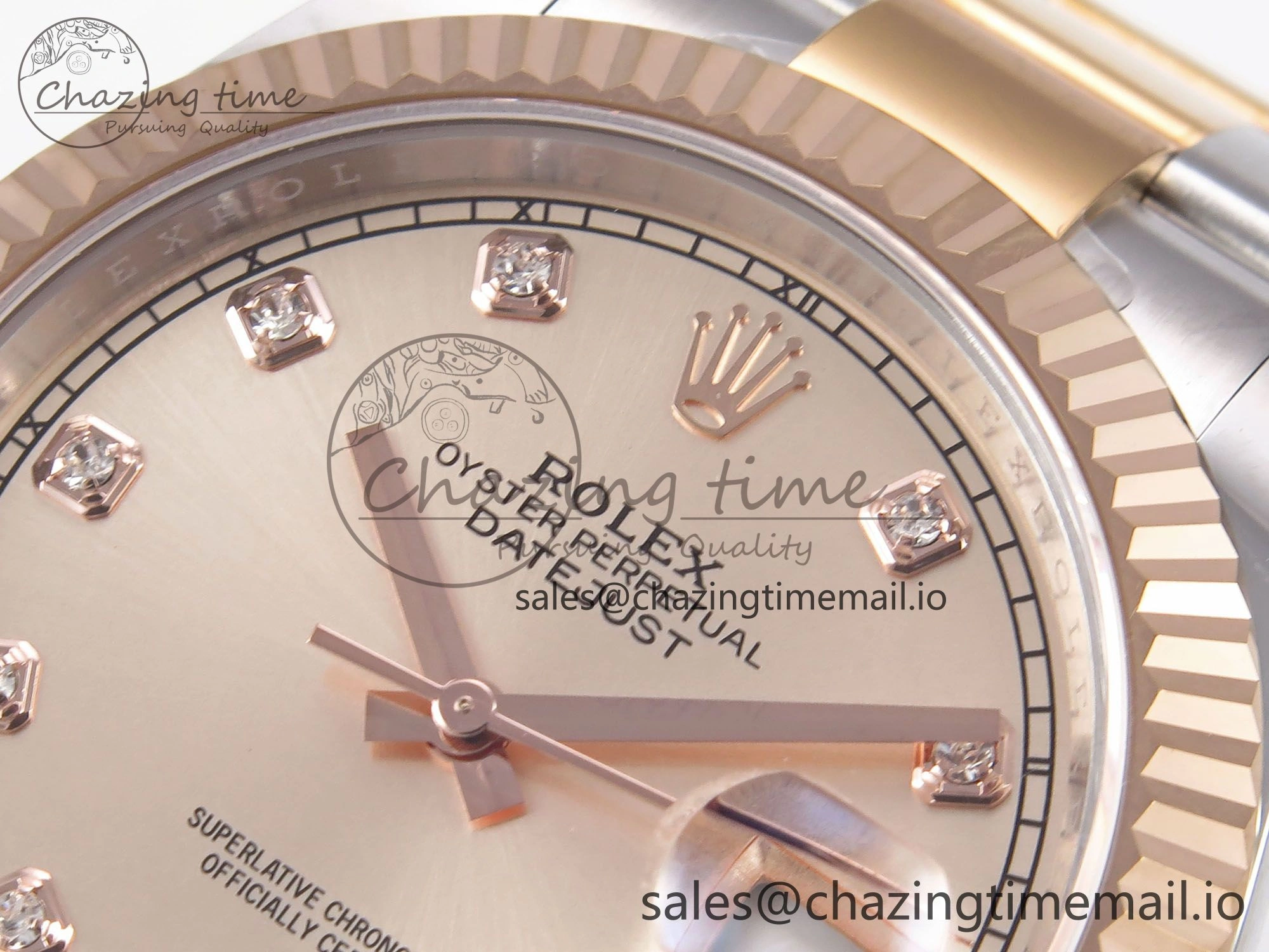 DateJust 41 126331 EWEF Best Edition RG Diamonds Dial on SS RG Oyster Bracelet A SmartChoice 978