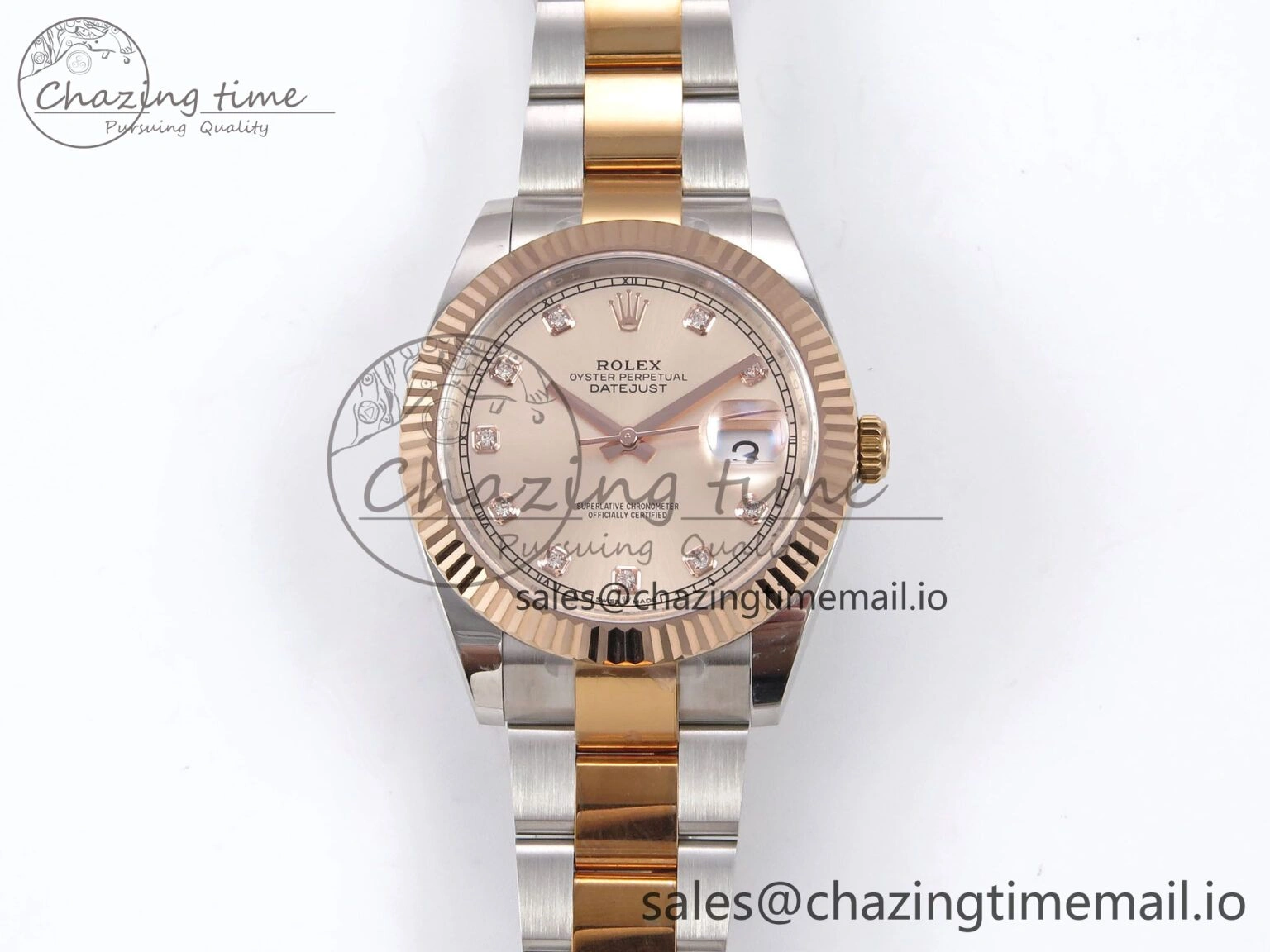 DateJust 41 126331 EWEF Best Edition RG Diamonds Dial on SS RG Oyster Bracelet A SmartChoice 978