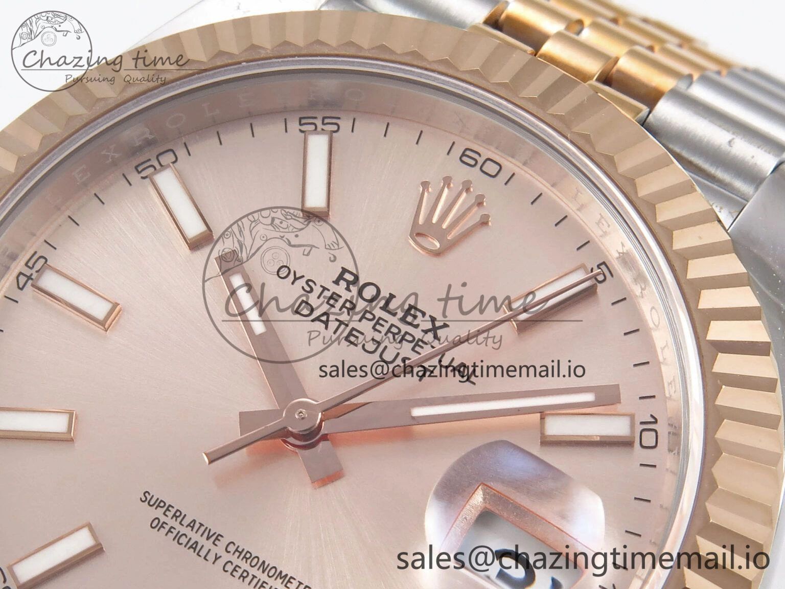 DateJust 41 126331 EWEF Best Edition RG Stick Dial on SS RG Jubilee Bracelet A DailyWear 995