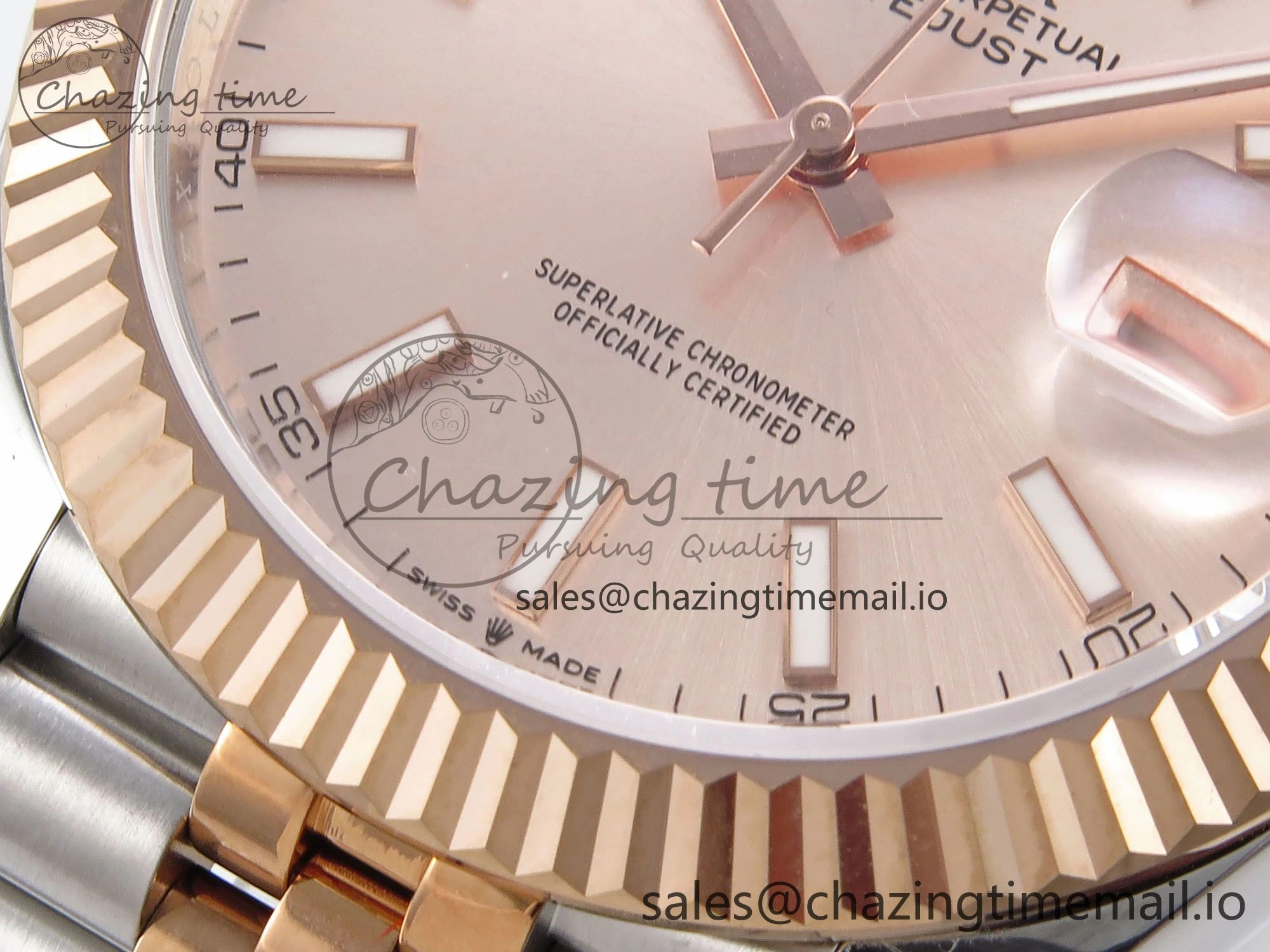 DateJust 41 126331 EWEF Best Edition RG Stick Dial on SS RG Jubilee Bracelet A DailyWear 995