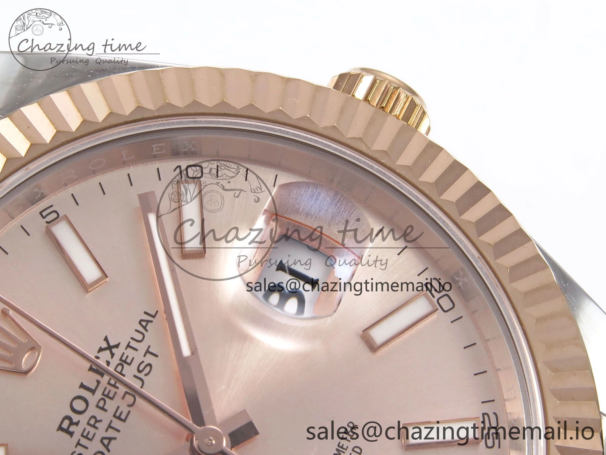 DateJust 41 126331 EWEF Best Edition RG Stick Dial on SS RG Jubilee Bracelet A DailyWear 995