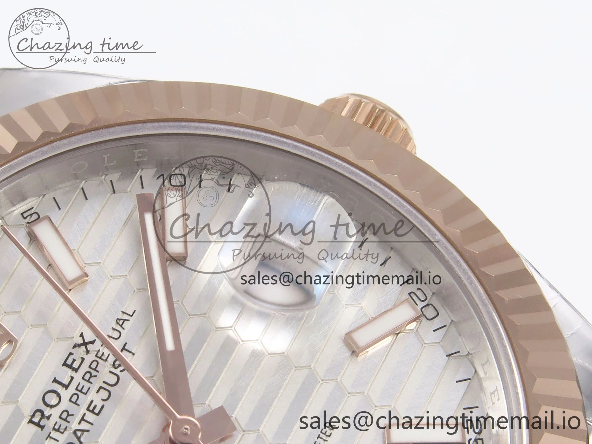 Modern DateJust 41 126331 EWEF Best Edition Silver Textured Dial on SS RG Jubilee Bracelet A 994