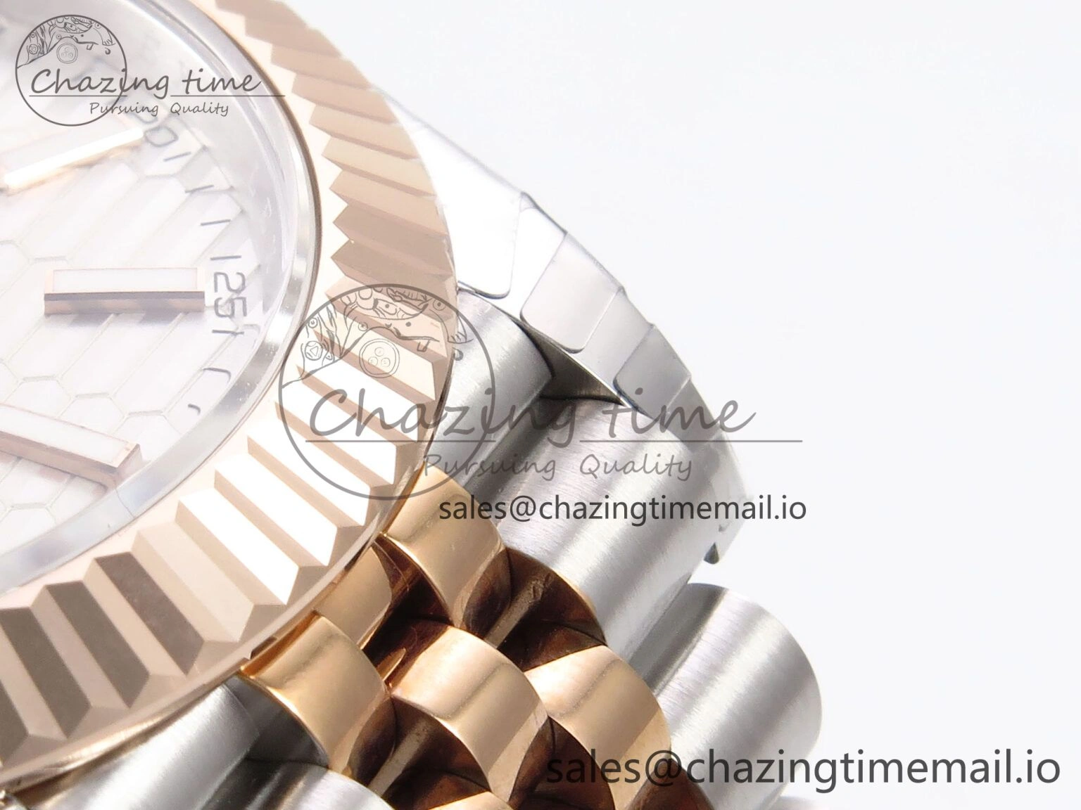 Modern DateJust 41 126331 EWEF Best Edition Silver Textured Dial on SS RG Jubilee Bracelet A 994