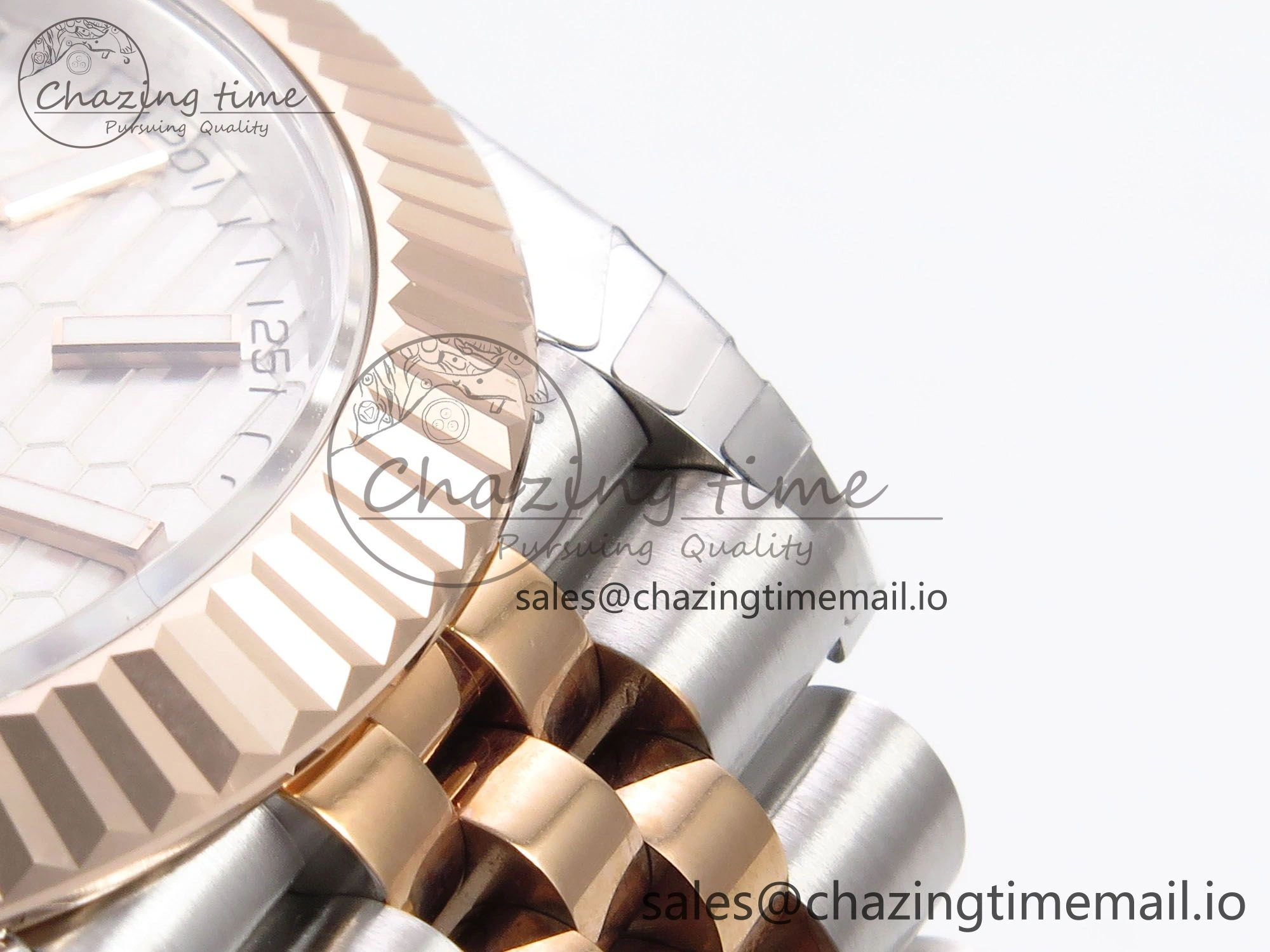 Modern DateJust 41 126331 EWEF Best Edition Silver Textured Dial on SS RG Jubilee Bracelet A 994