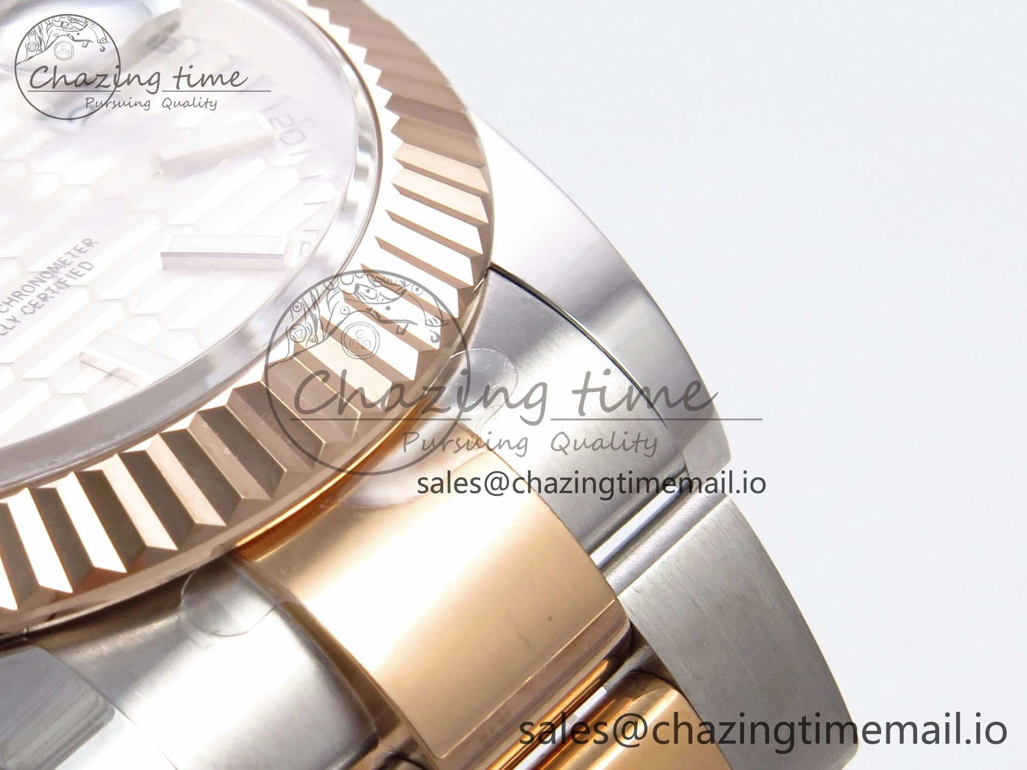 Affordable DateJust 41 126331 EWEF Best Edition Silver Textured Dial on SS RG Oyster Bracelet A 979