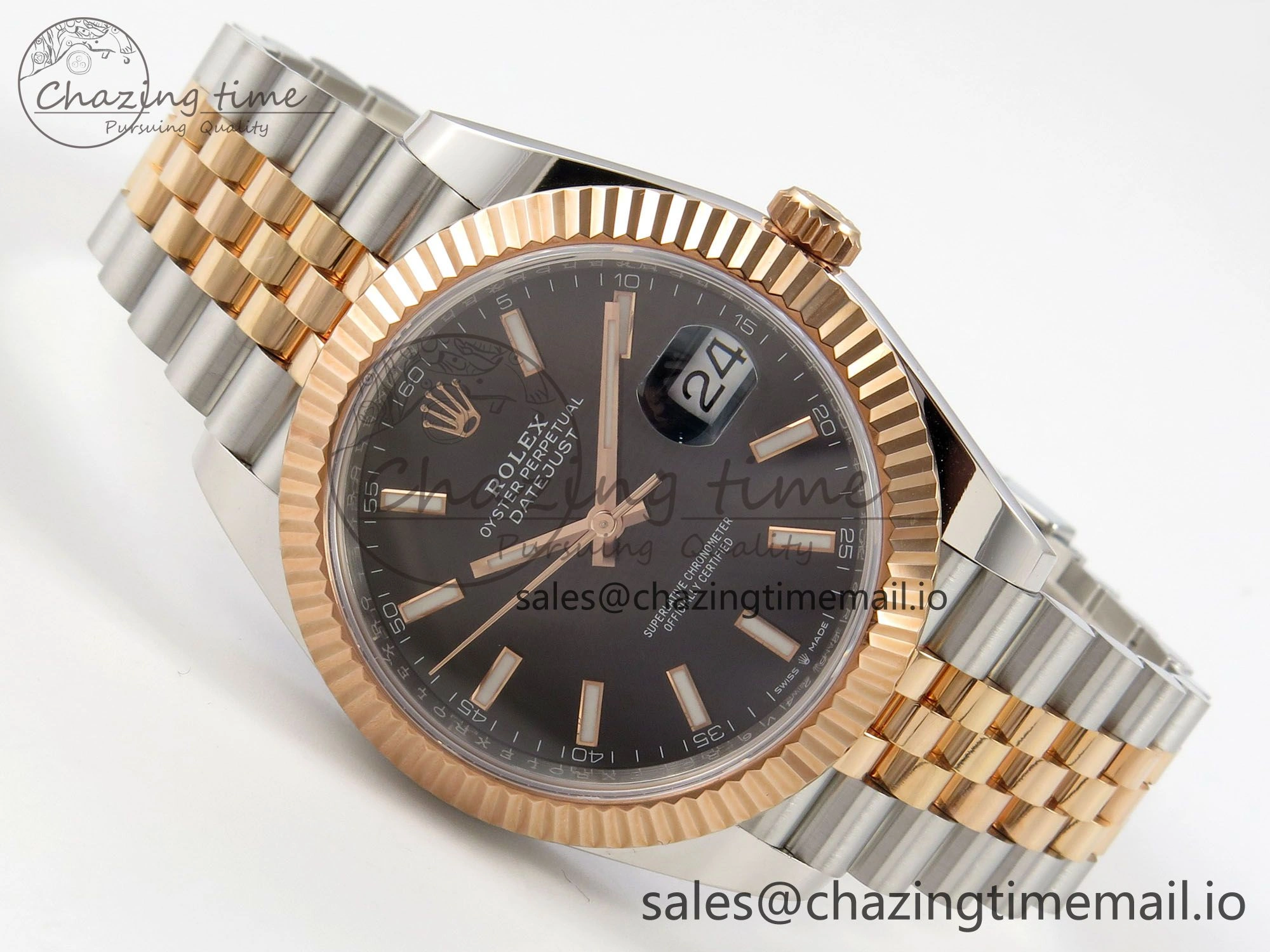 Soft DateJust 41 126331 SS RG ARF 1:1 Best Edition Black Stick Dial on Jubilee Bracelet SH3235 (Weighted) 200