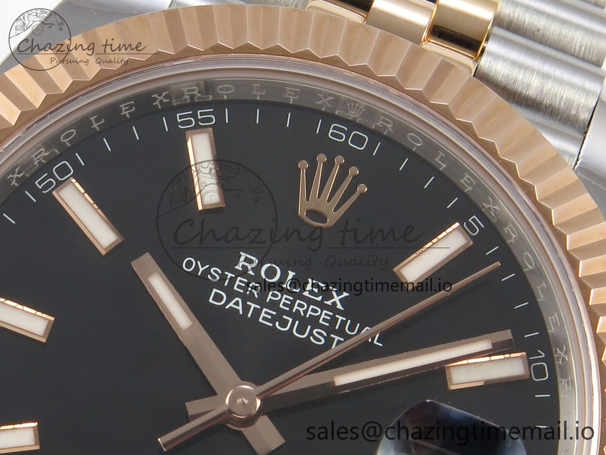 Soft DateJust 41 126331 SS RG ARF 1:1 Best Edition Black Stick Dial on Jubilee Bracelet SH3235 (Weighted) 200