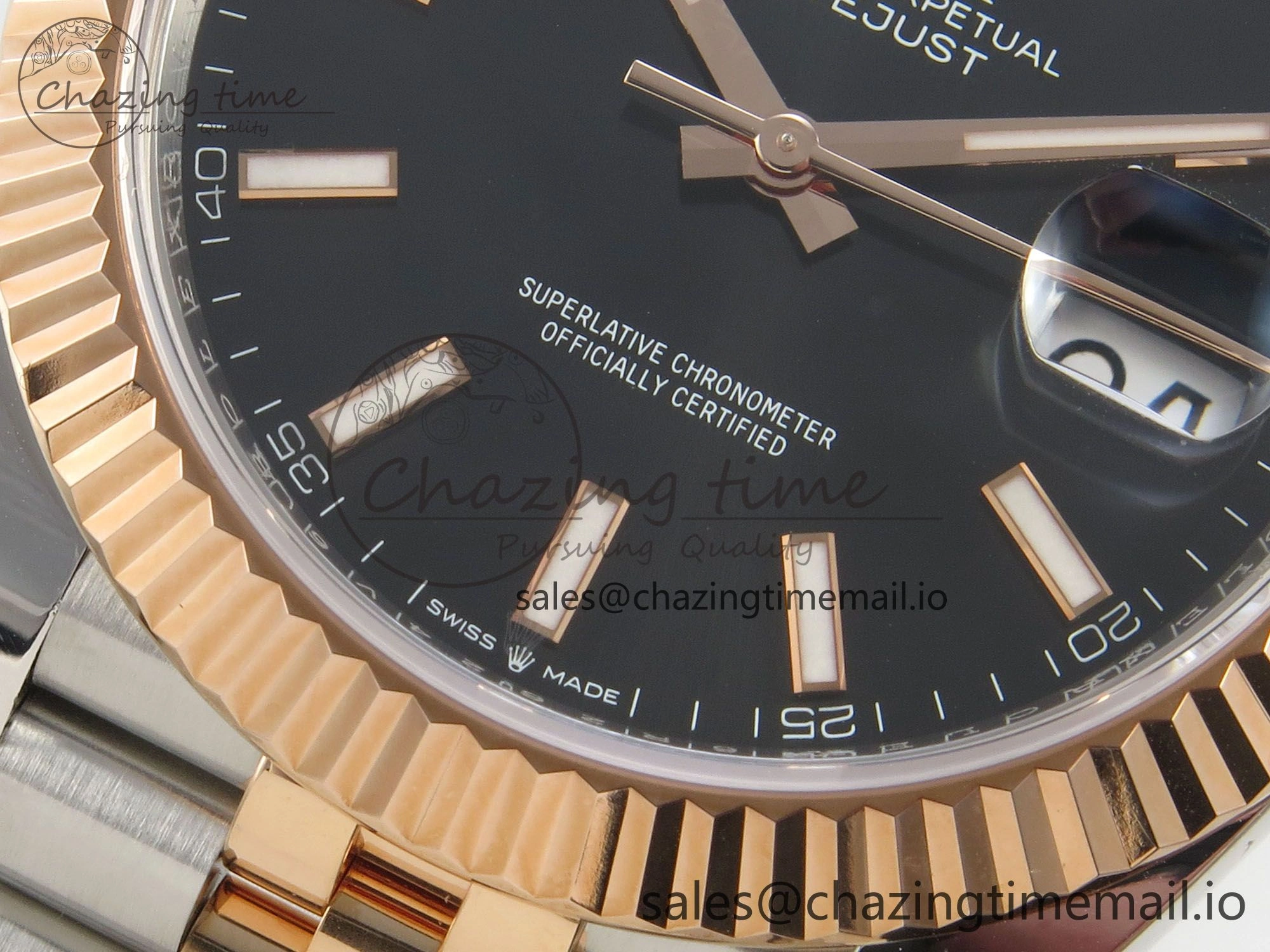 Soft DateJust 41 126331 SS RG ARF 1:1 Best Edition Black Stick Dial on Jubilee Bracelet SH3235 (Weighted) 200