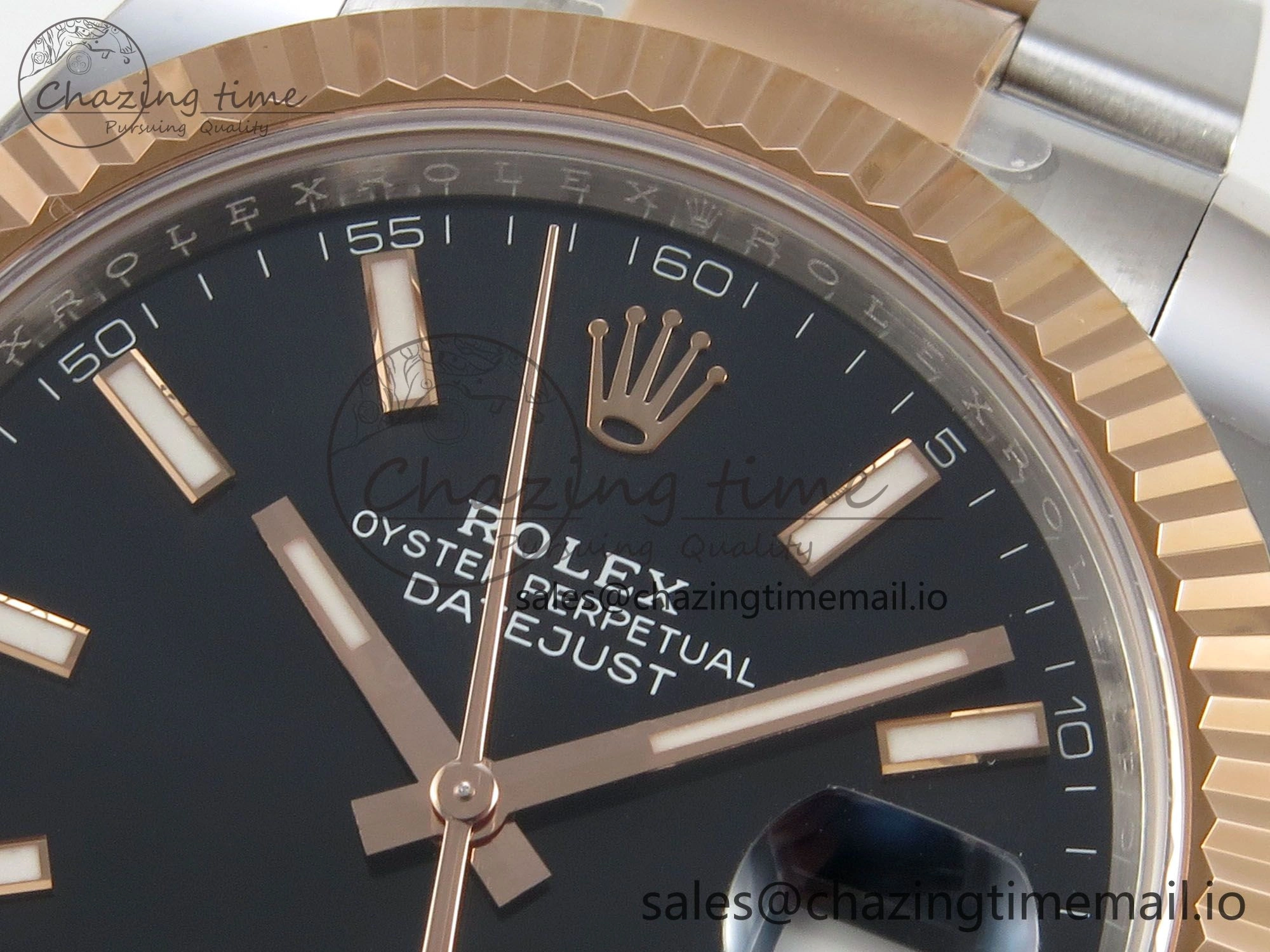 WaterResistant DateJust 41 126331 SS RG ARF 1:1 Best Edition Black Stick Dial on Oyster Bracelet SH3235 (Weighted) 189