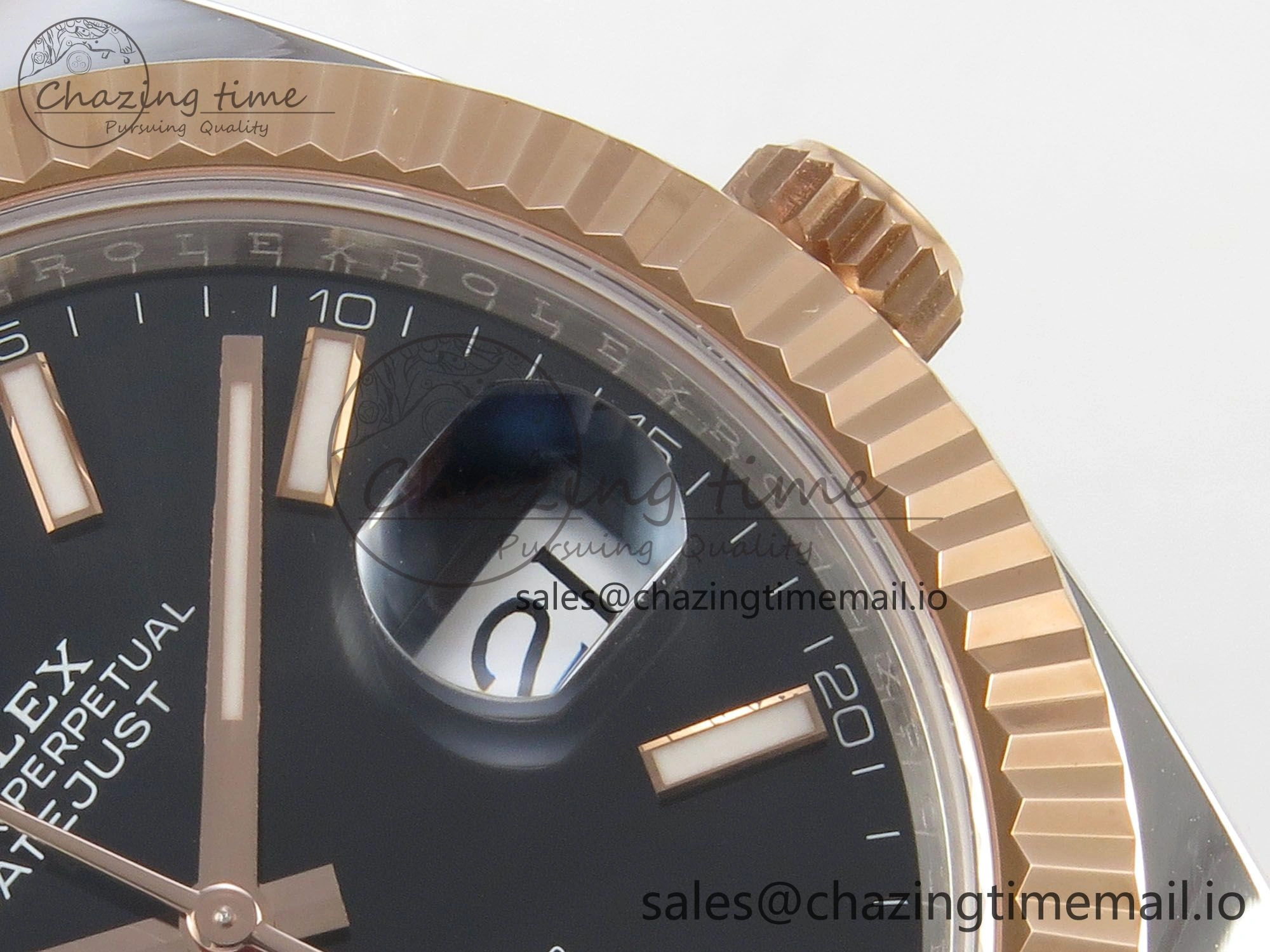 WaterResistant DateJust 41 126331 SS RG ARF 1:1 Best Edition Black Stick Dial on Oyster Bracelet SH3235 (Weighted) 189