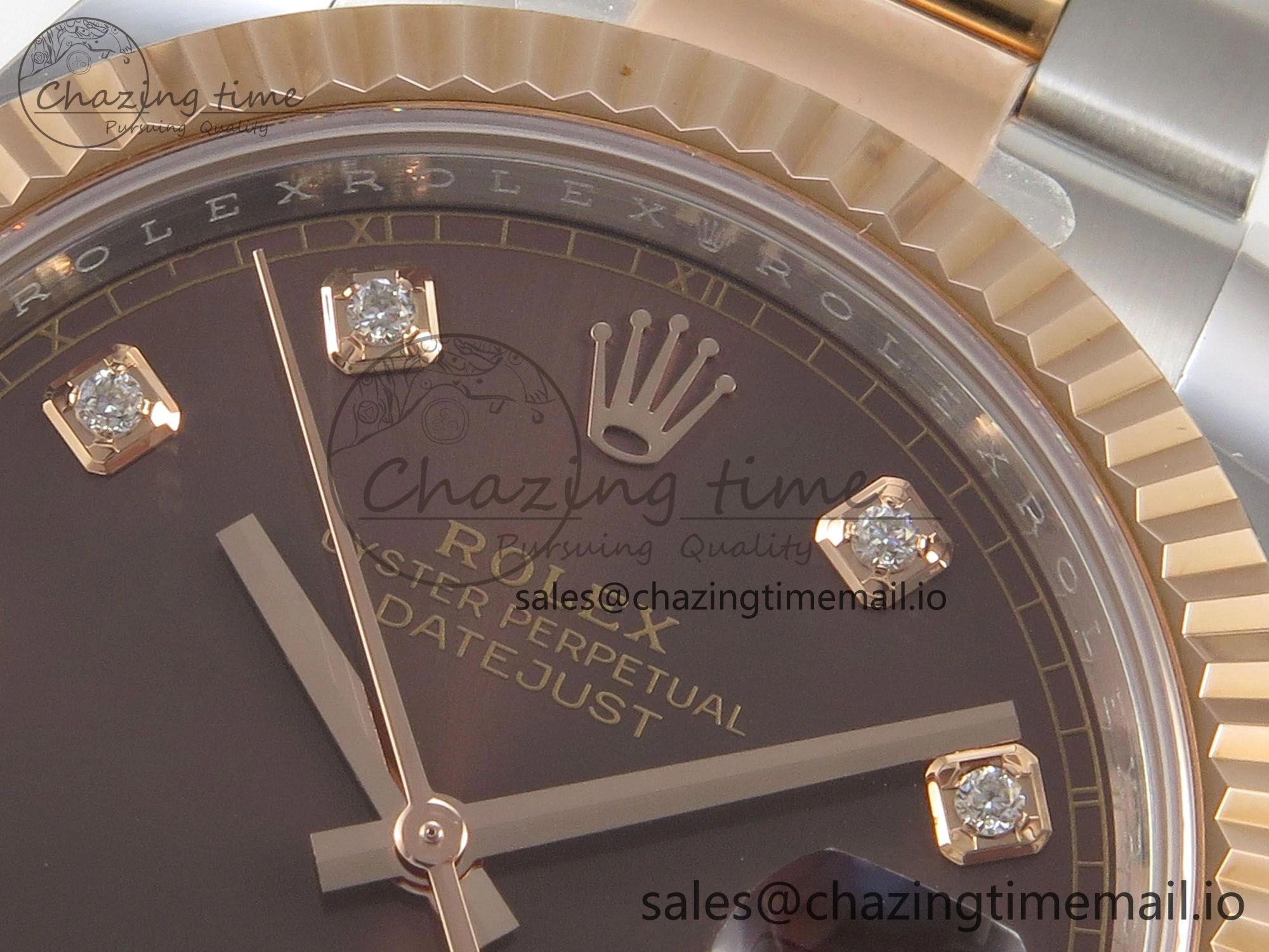 DateJust 41 126331 SS RG ARF 1:1 Best Edition Brown Diamonds Dial on Oyster Bracelet SH3235 (Weighted) OnTrend 187