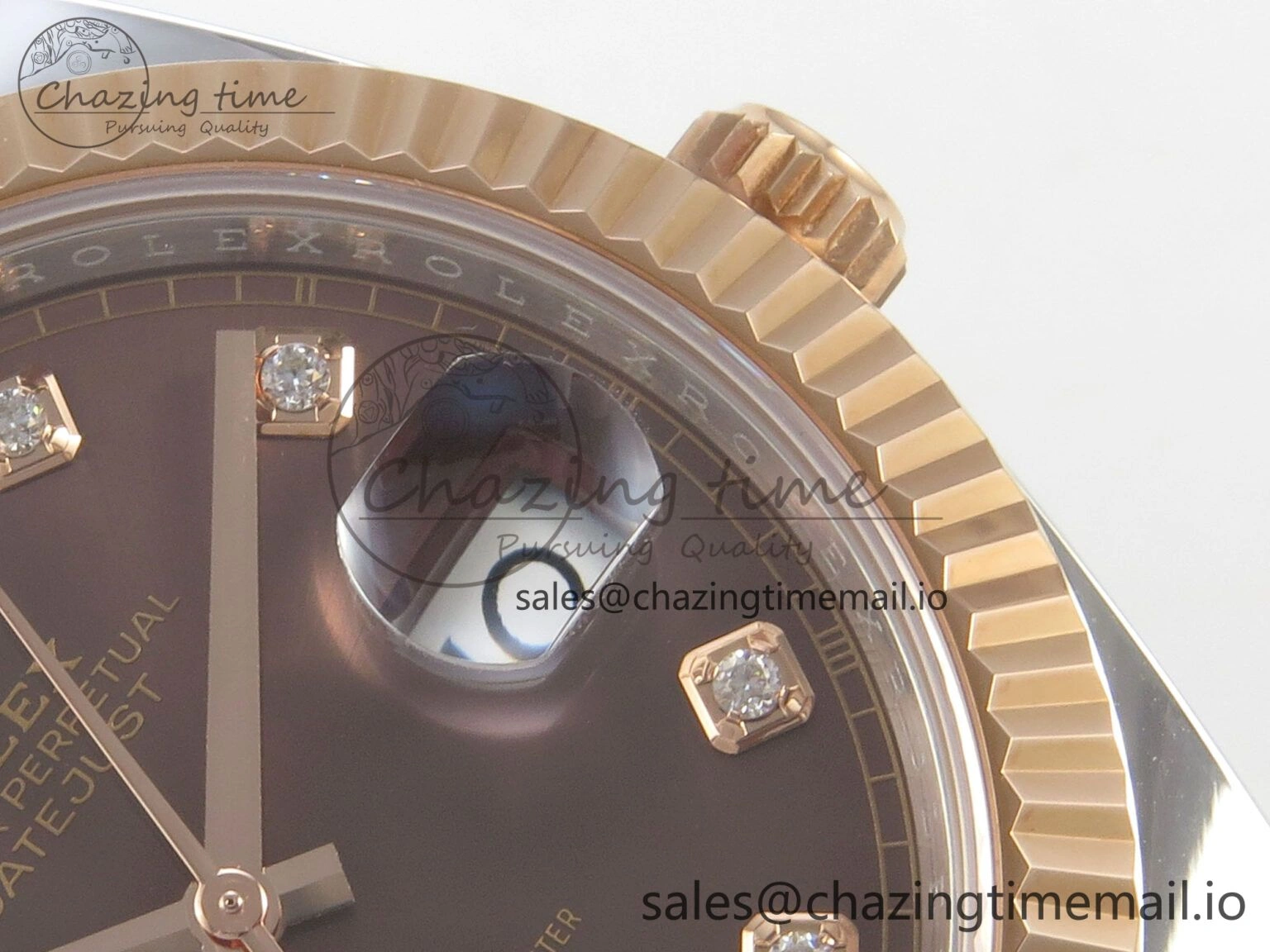 DateJust 41 126331 SS RG ARF 1:1 Best Edition Brown Diamonds Dial on Oyster Bracelet SH3235 (Weighted) OnTrend 187