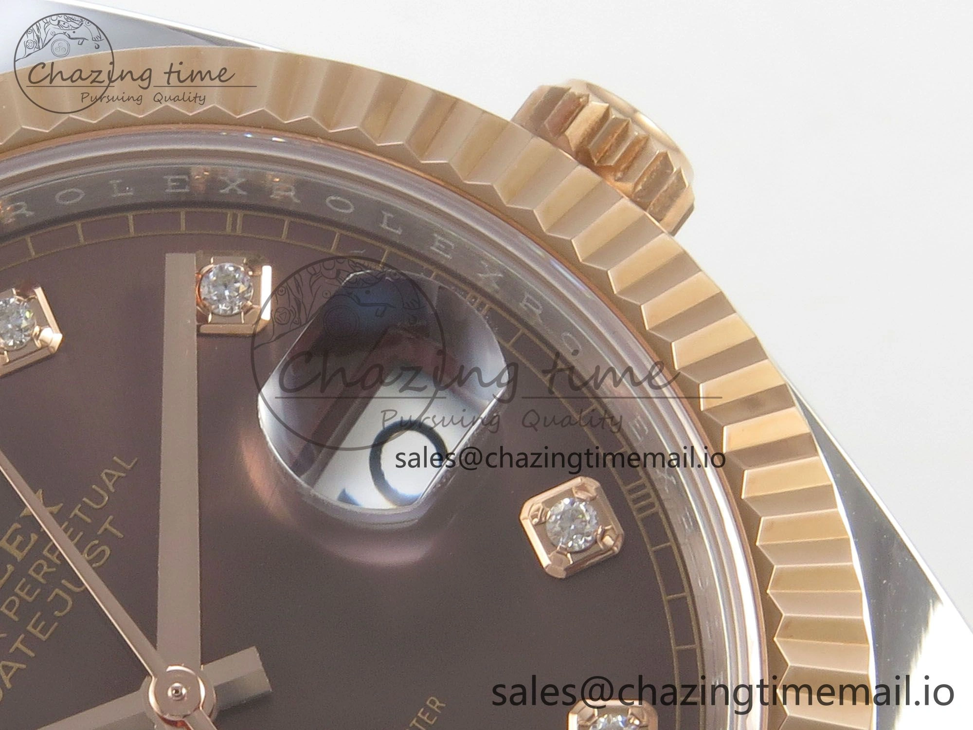 DateJust 41 126331 SS RG ARF 1:1 Best Edition Brown Diamonds Dial on Oyster Bracelet SH3235 (Weighted) OnTrend 187