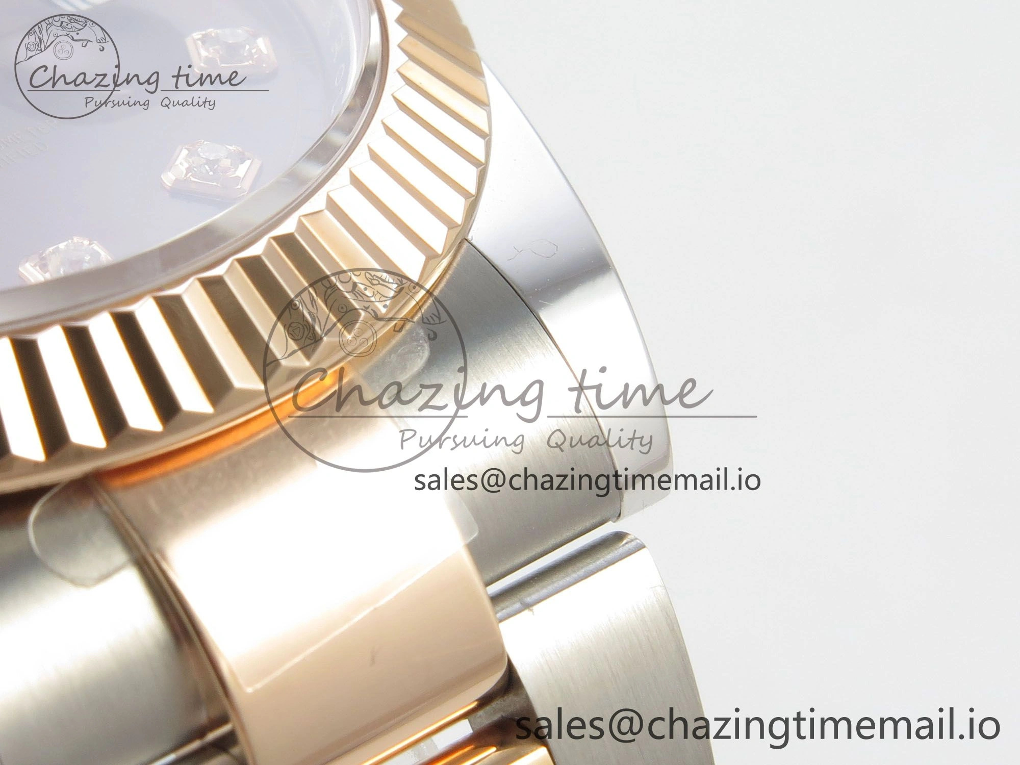 DateJust 41 126331 SS RG ARF 1:1 Best Edition Brown Diamonds Dial on Oyster Bracelet SH3235 (Weighted) OnTrend 187
