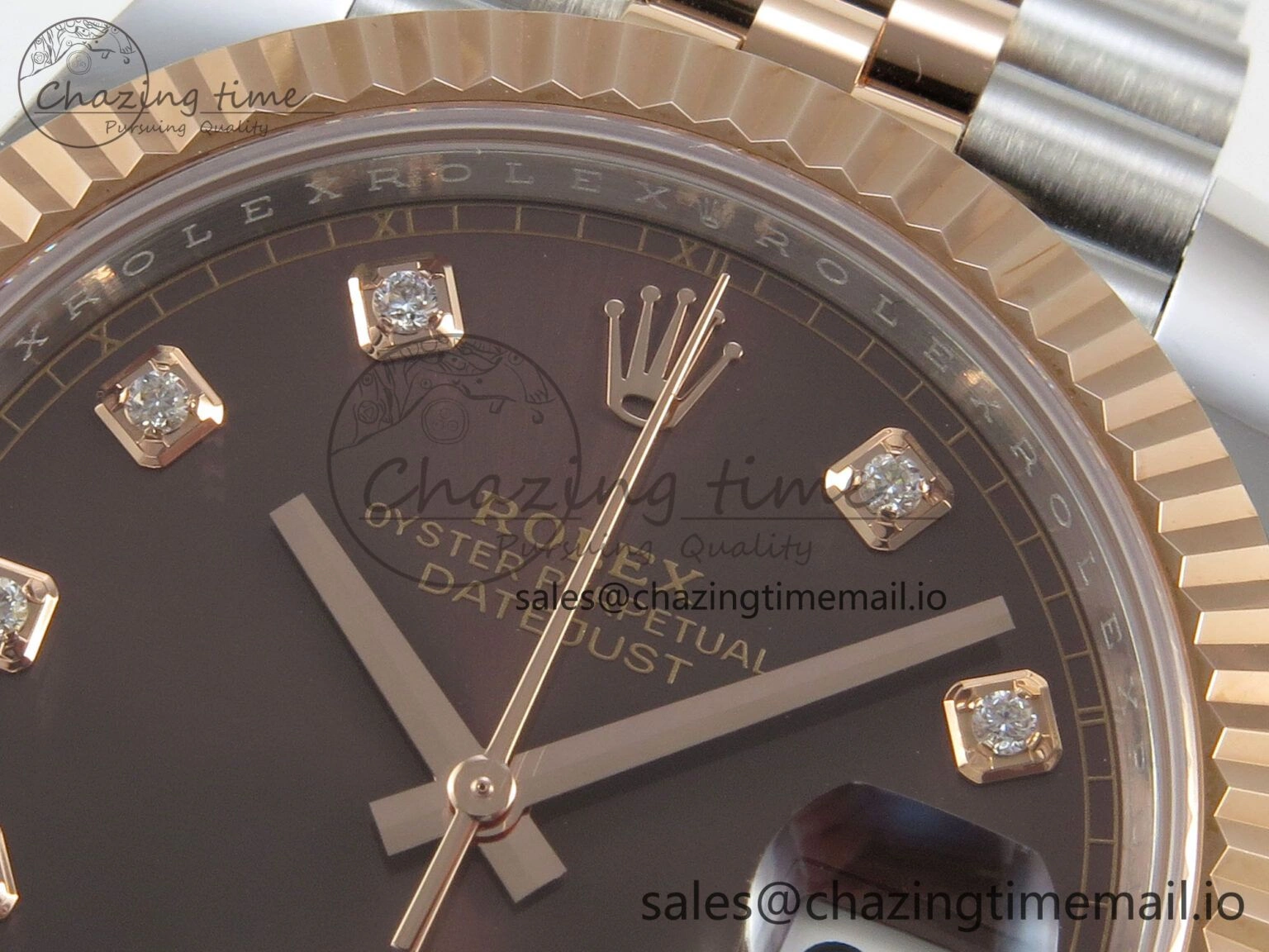 Soft DateJust 41 126331 SS RG ARF 1:1 Best Edition Brown Diaomonds Dial on Jubilee Bracelet SH3235 (Weighted) 193