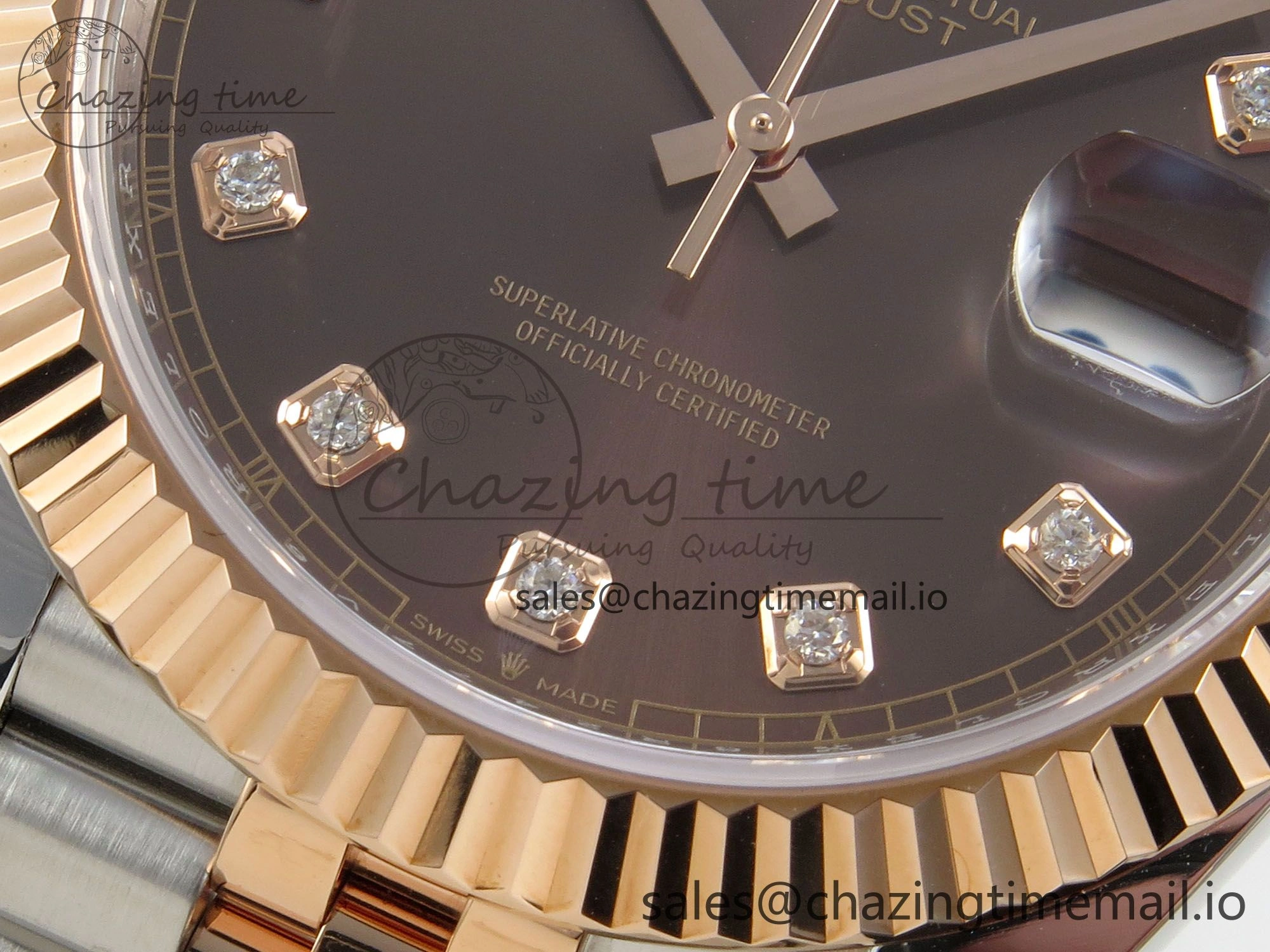 Soft DateJust 41 126331 SS RG ARF 1:1 Best Edition Brown Diaomonds Dial on Jubilee Bracelet SH3235 (Weighted) 193