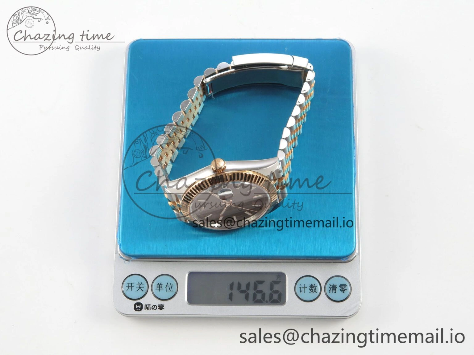 DateJust 41 126331 SS RG ARF 1:1 Best Edition Brown Stick Dial on Jubilee Bracelet SH3235 (Weighted) Neat 196