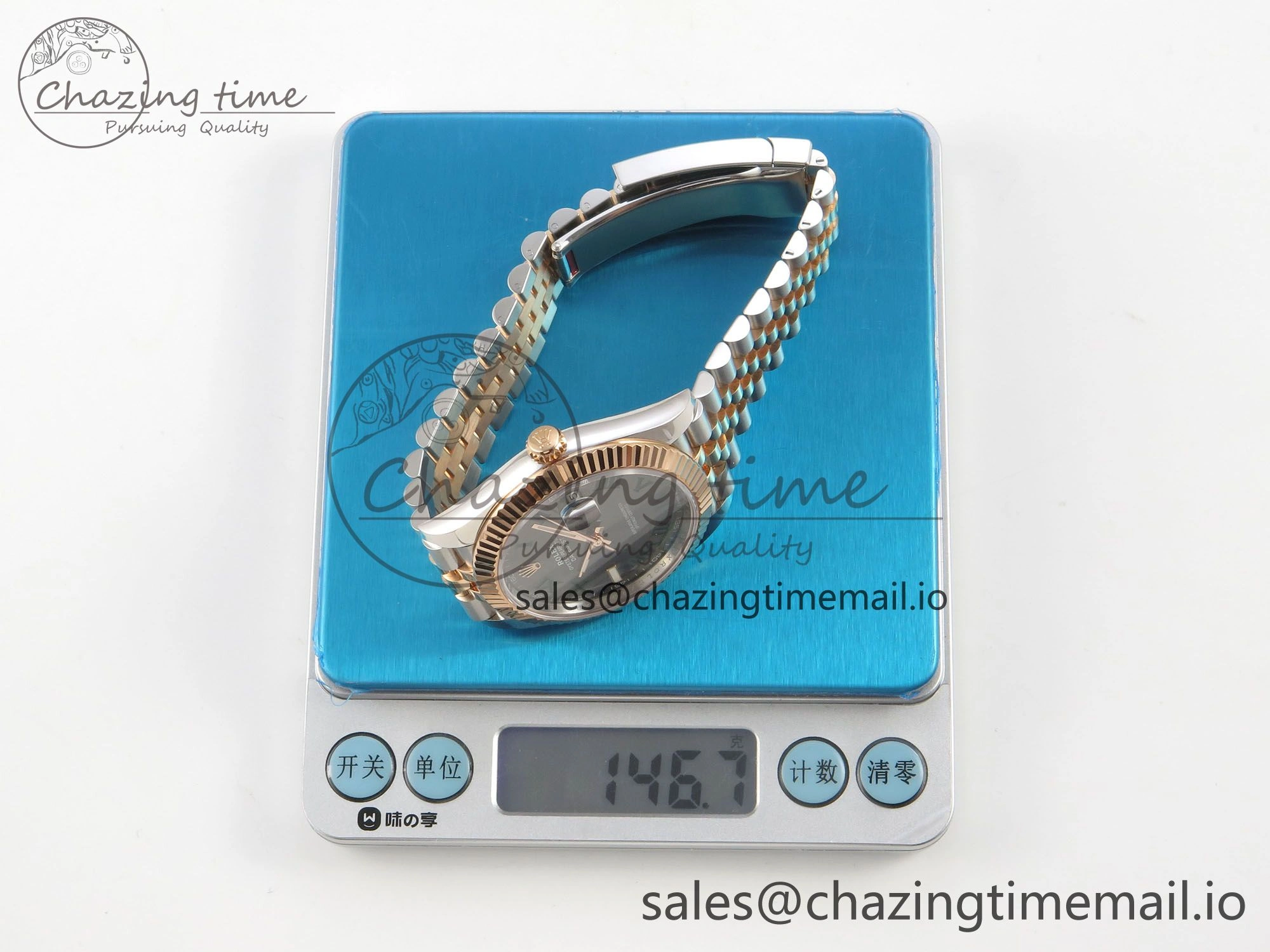 Original DateJust 41 126331 SS RG ARF 1:1 Best Edition Gray Roman Dial on Jubilee Bracelet SH3235 (Weighted) 191