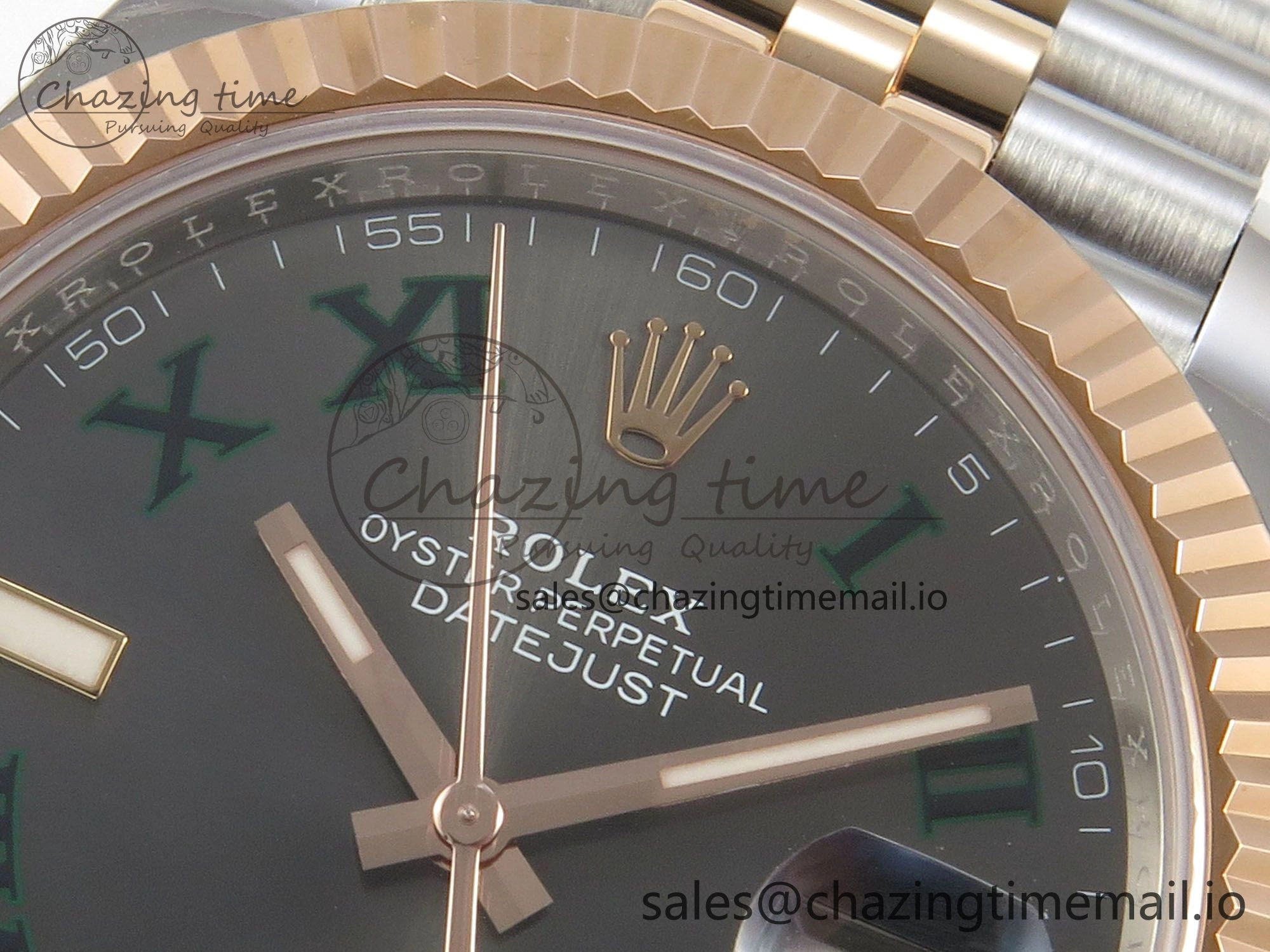 Original DateJust 41 126331 SS RG ARF 1:1 Best Edition Gray Roman Dial on Jubilee Bracelet SH3235 (Weighted) 191