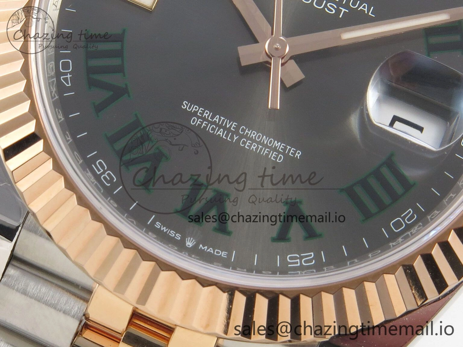 Original DateJust 41 126331 SS RG ARF 1:1 Best Edition Gray Roman Dial on Jubilee Bracelet SH3235 (Weighted) 191