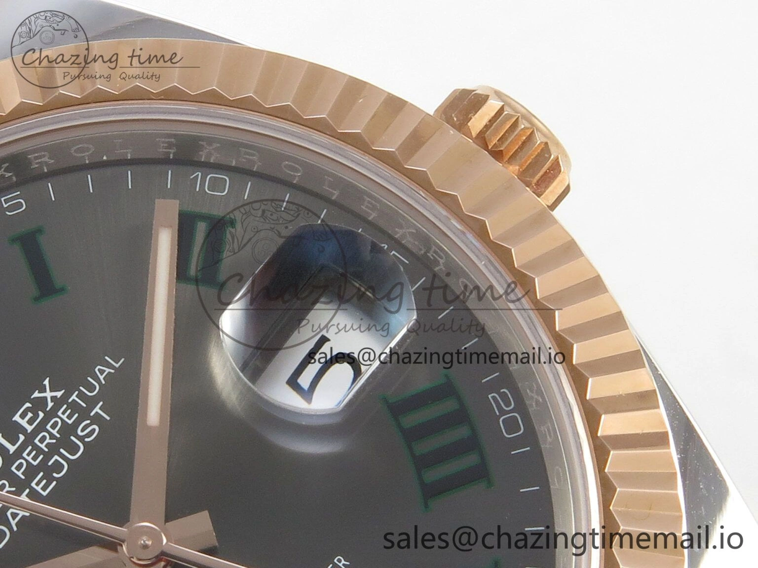 Original DateJust 41 126331 SS RG ARF 1:1 Best Edition Gray Roman Dial on Jubilee Bracelet SH3235 (Weighted) 191