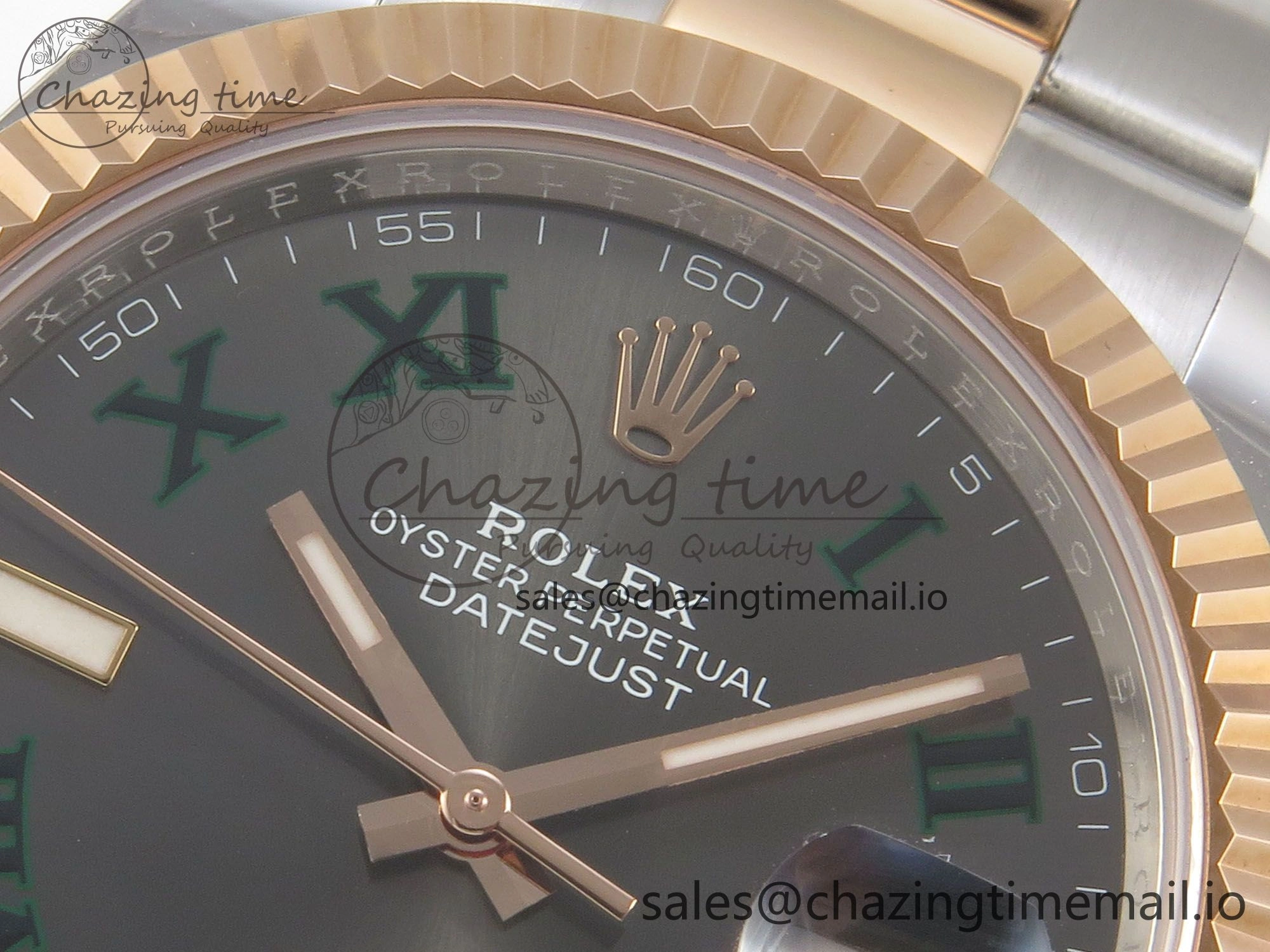 FastDry DateJust 41 126331 SS RG ARF 1:1 Best Edition Gray Roman Dial on Oyster Bracelet SH3235 (Weighted) 188