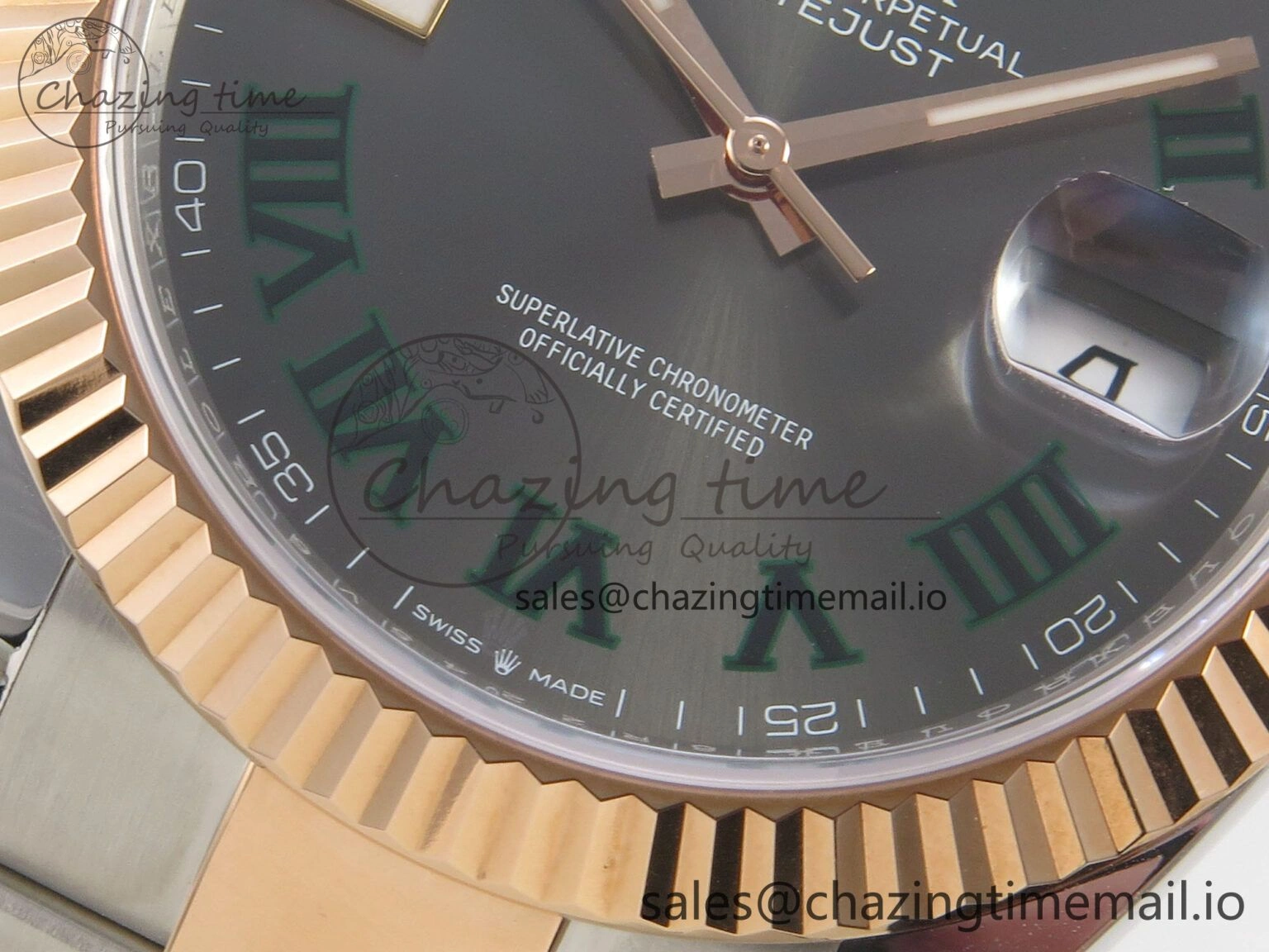 FastDry DateJust 41 126331 SS RG ARF 1:1 Best Edition Gray Roman Dial on Oyster Bracelet SH3235 (Weighted) 188