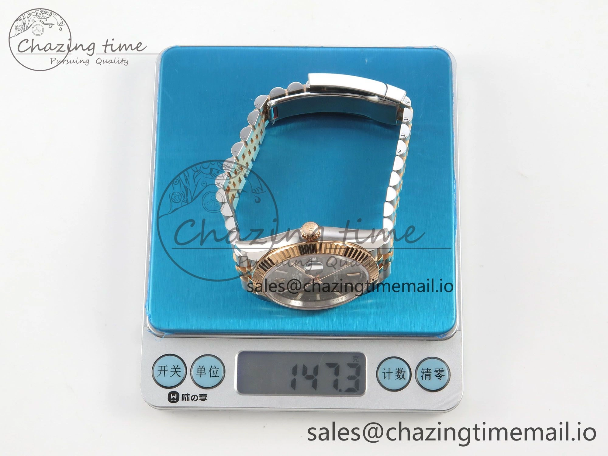 EasyMatch DateJust 41 126331 SS RG ARF 1:1 Best Edition Gray Texture Stick Dial on Jubilee Bracelet SH3235 (Weighted) 203