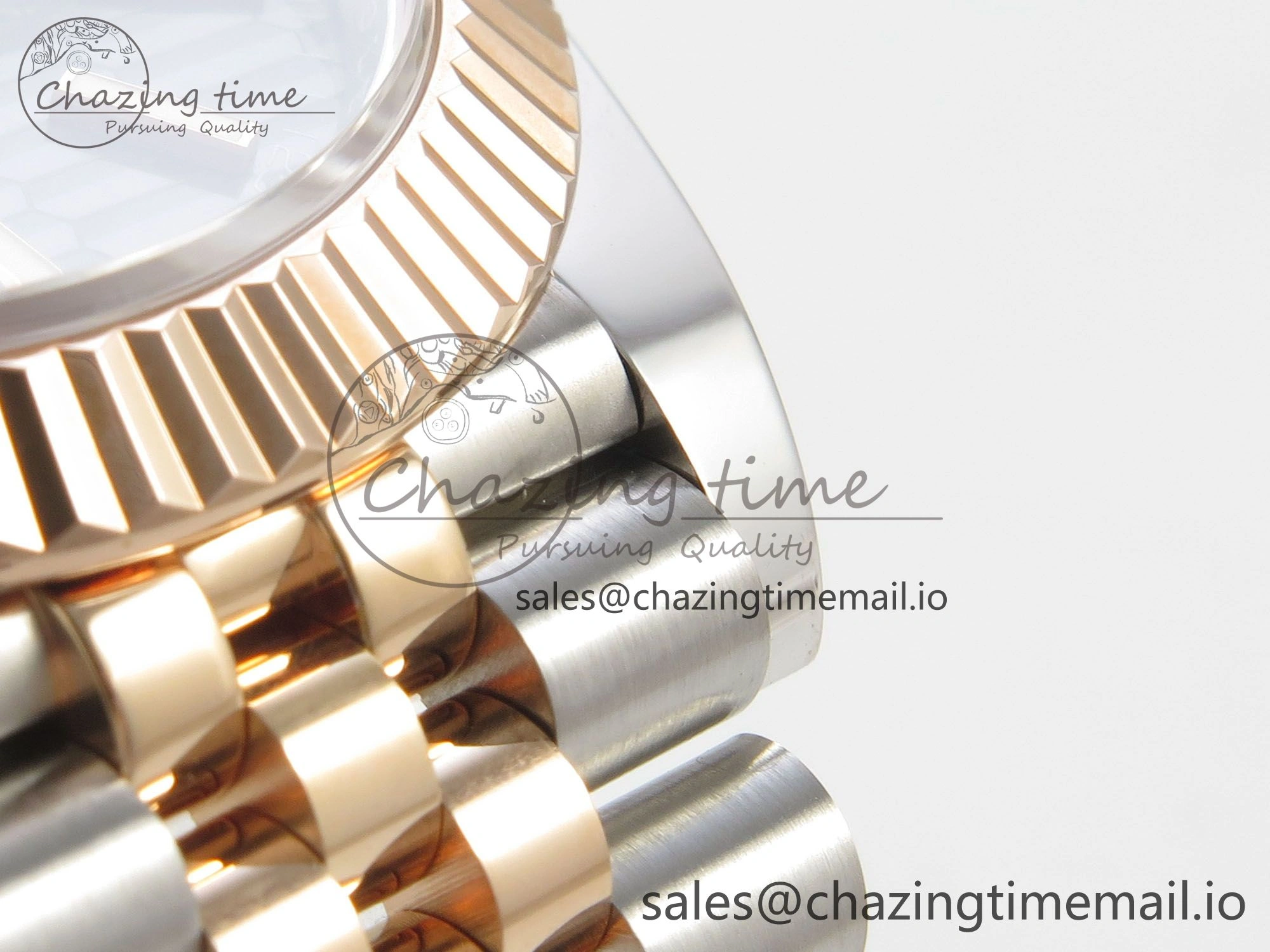 EasyMatch DateJust 41 126331 SS RG ARF 1:1 Best Edition Gray Texture Stick Dial on Jubilee Bracelet SH3235 (Weighted) 203