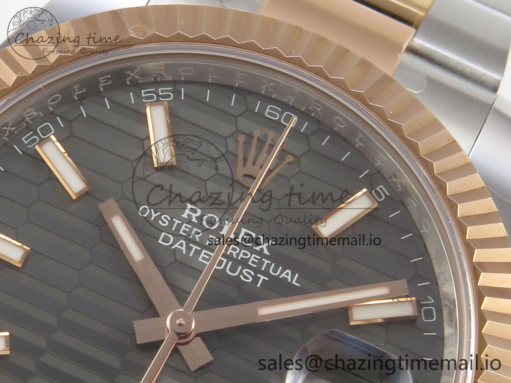 Practical DateJust 41 126331 SS RG ARF 1:1 Best Edition Gray Texture Stick Dial on Oyster Bracelet SH3235 (Weighted) 198