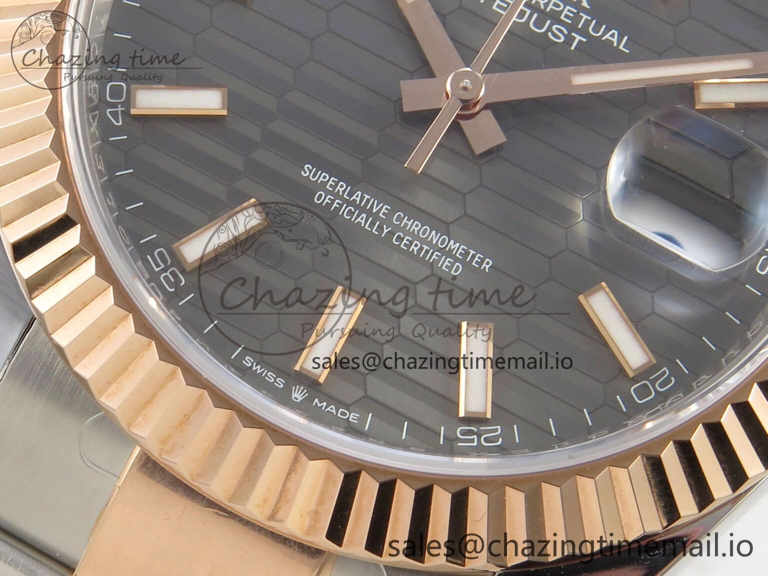 Practical DateJust 41 126331 SS RG ARF 1:1 Best Edition Gray Texture Stick Dial on Oyster Bracelet SH3235 (Weighted) 198