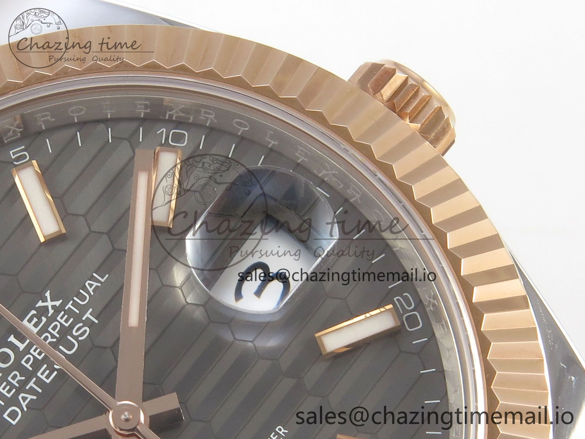 Practical DateJust 41 126331 SS RG ARF 1:1 Best Edition Gray Texture Stick Dial on Oyster Bracelet SH3235 (Weighted) 198