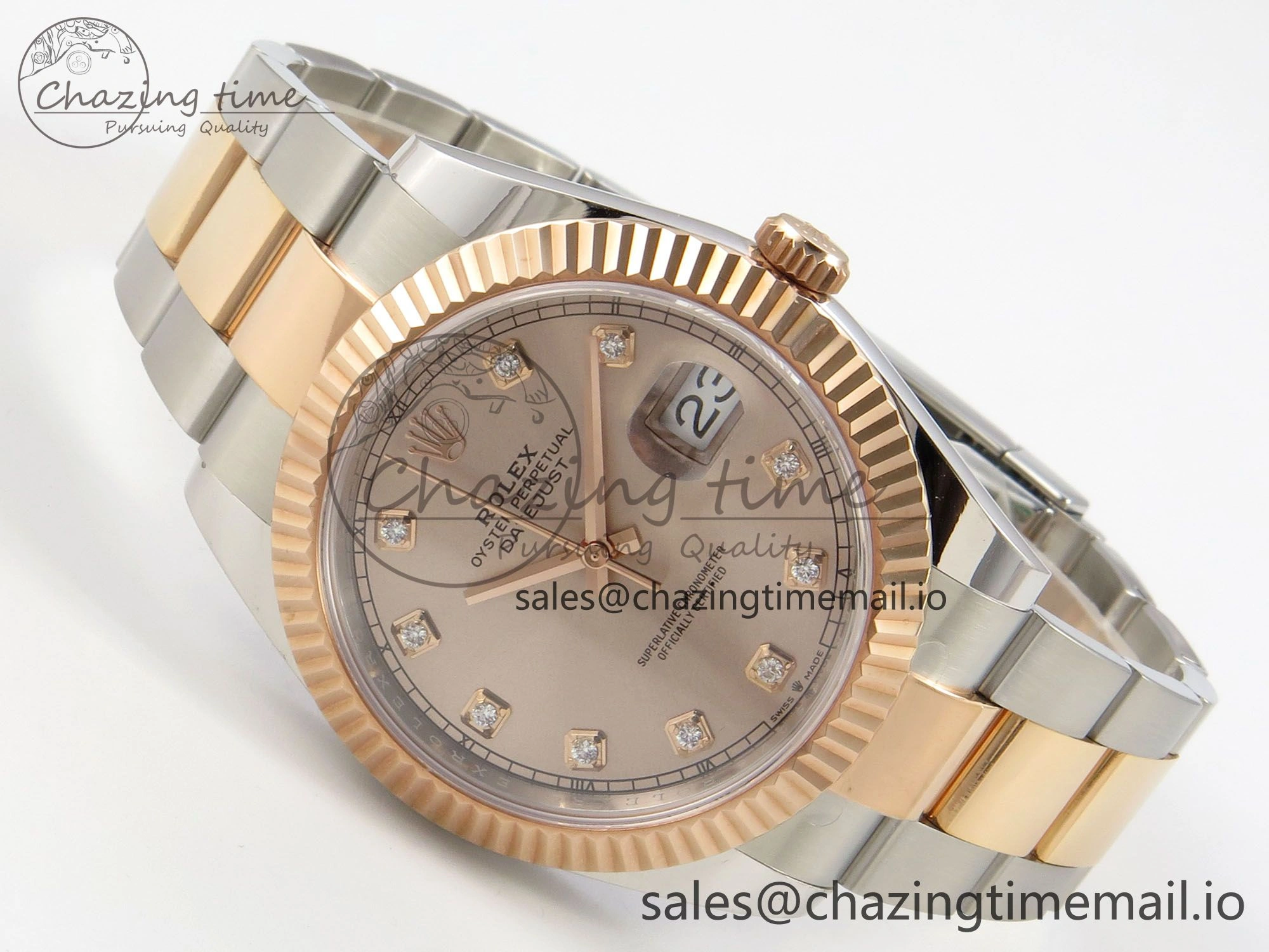 DateJust 41 126331 SS RG ARF 1:1 Best Edition RG Diamonds Dial on Oyster Bracelet SH3235 (Weighted) FreshLook 185