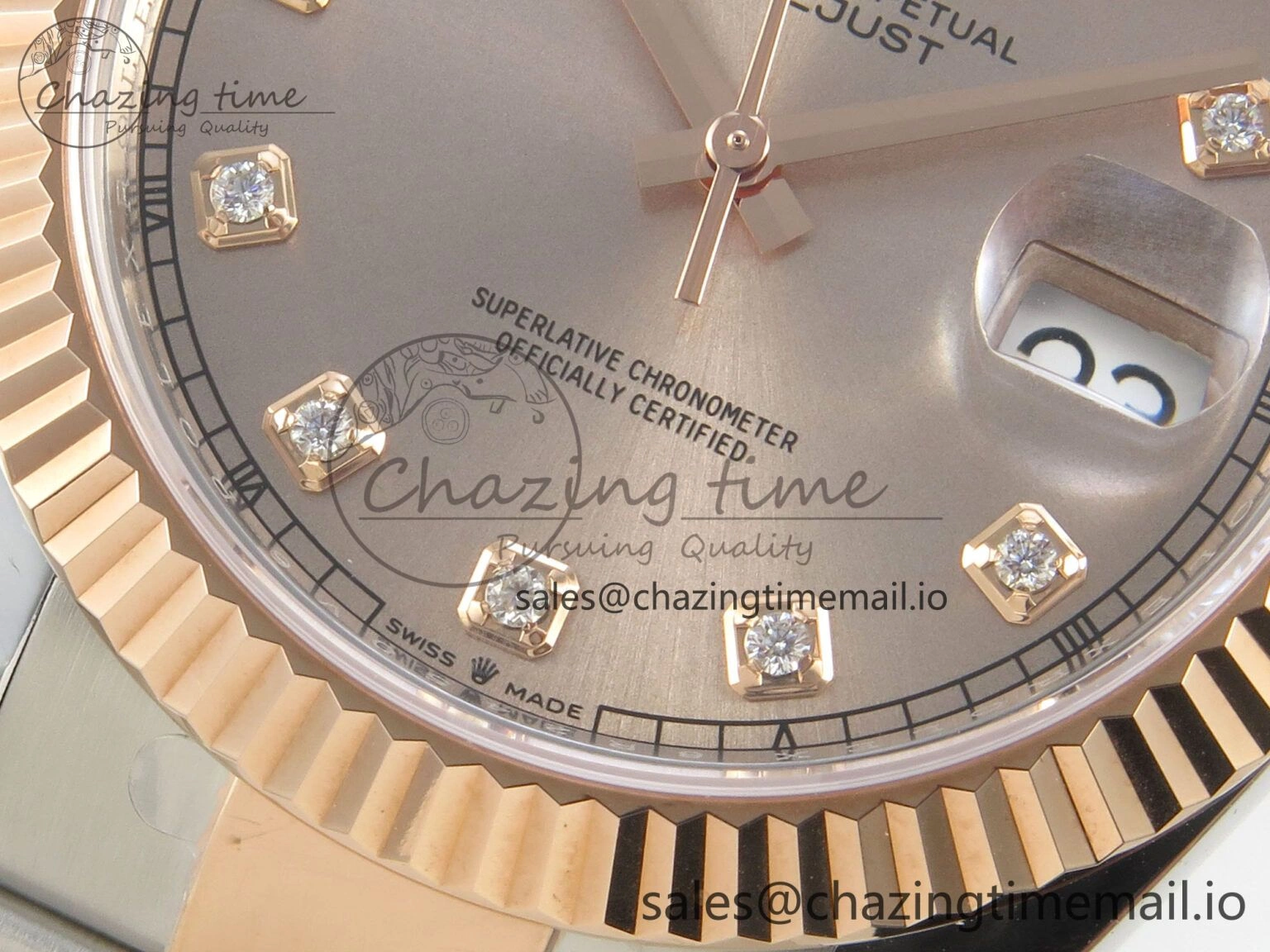 DateJust 41 126331 SS RG ARF 1:1 Best Edition RG Diamonds Dial on Oyster Bracelet SH3235 (Weighted) FreshLook 185