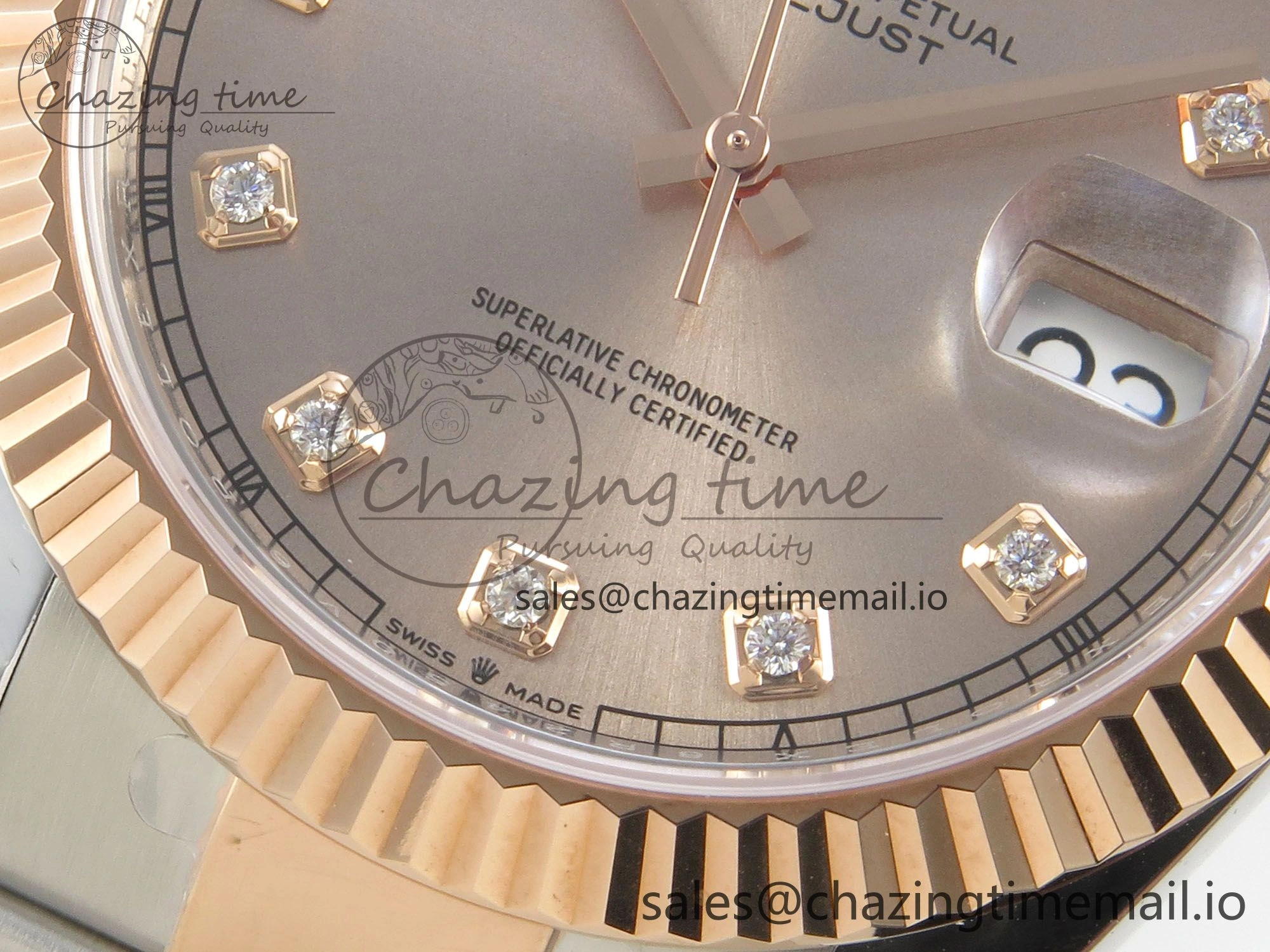 DateJust 41 126331 SS RG ARF 1:1 Best Edition RG Diamonds Dial on Oyster Bracelet SH3235 (Weighted) FreshLook 185