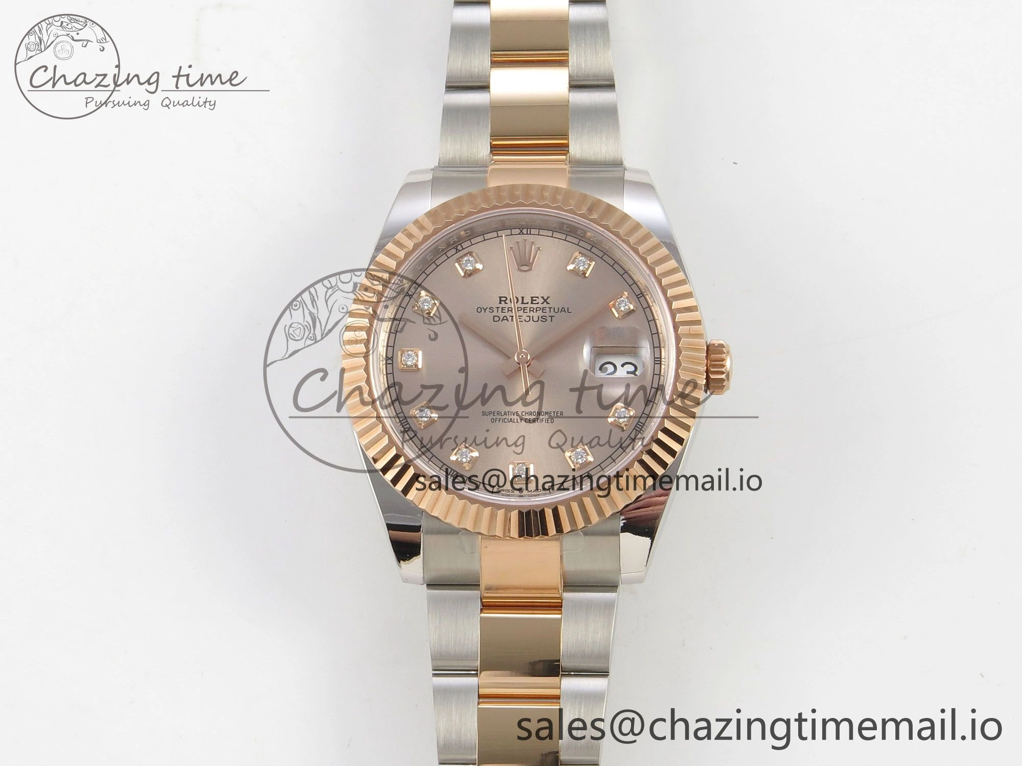 DateJust 41 126331 SS RG ARF 1:1 Best Edition RG Diamonds Dial on Oyster Bracelet SH3235 (Weighted) FreshLook 185