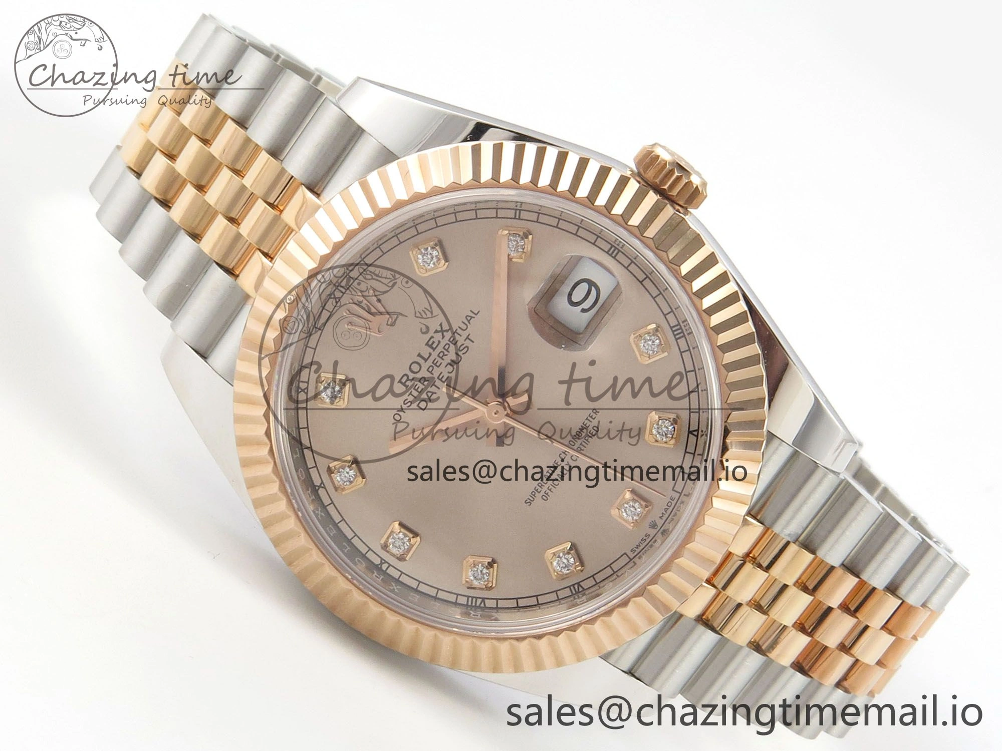ZipUp DateJust 41 126331 SS RG ARF 1:1 Best Edition RG Diaomonds Dial on Jubilee Bracelet SH3235 (Weighted) 195