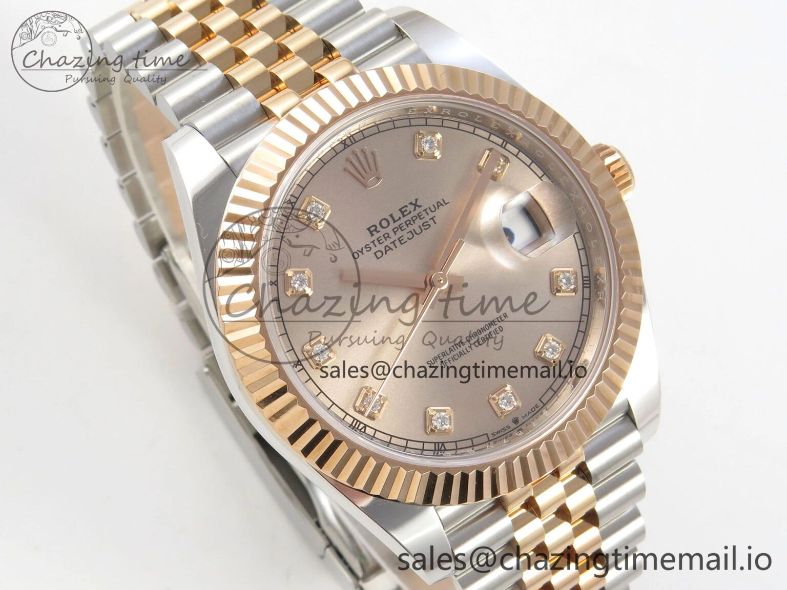 ZipUp DateJust 41 126331 SS RG ARF 1:1 Best Edition RG Diaomonds Dial on Jubilee Bracelet SH3235 (Weighted) 195