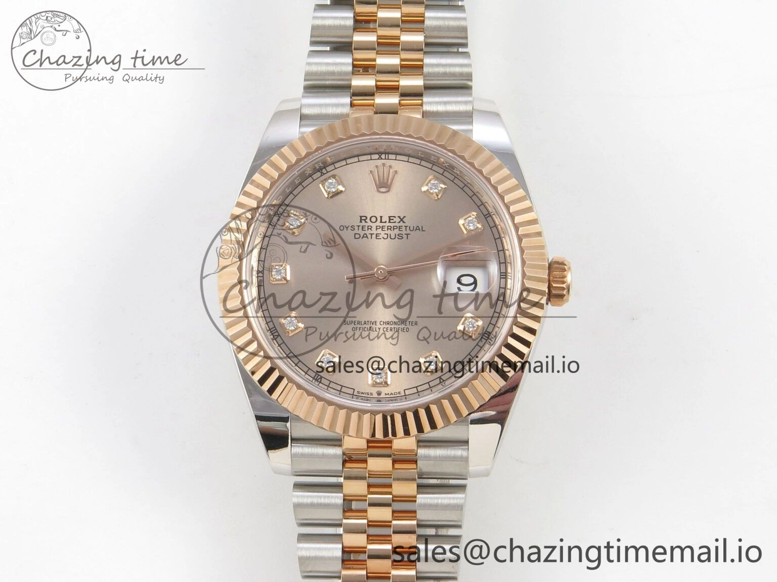 ZipUp DateJust 41 126331 SS RG ARF 1:1 Best Edition RG Diaomonds Dial on Jubilee Bracelet SH3235 (Weighted) 195